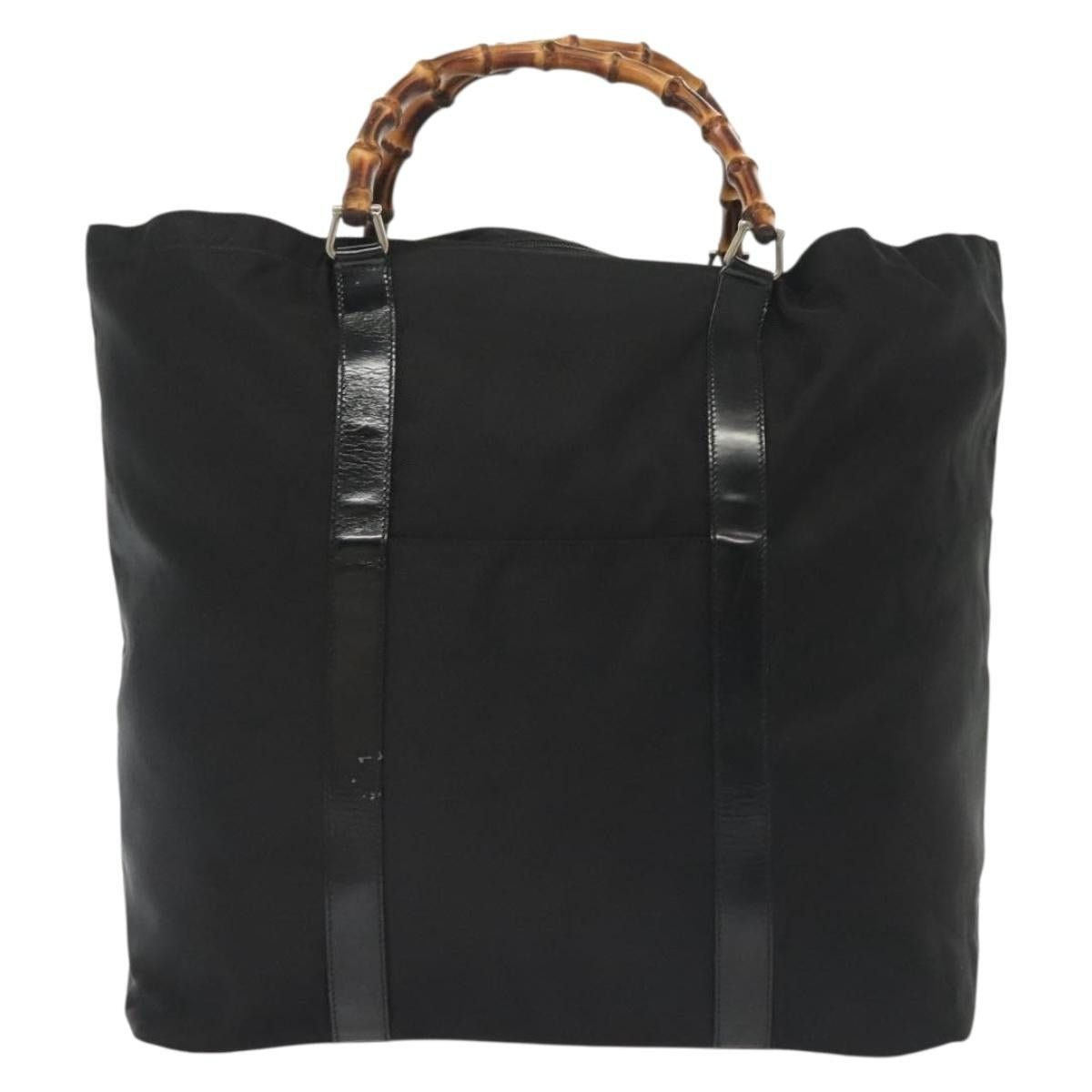 Gucci GUCCI Bamboo Tote Bag Nylon Black Silver 002 2058 0412 5 Size ONE SIZE - 2 Thumbnail