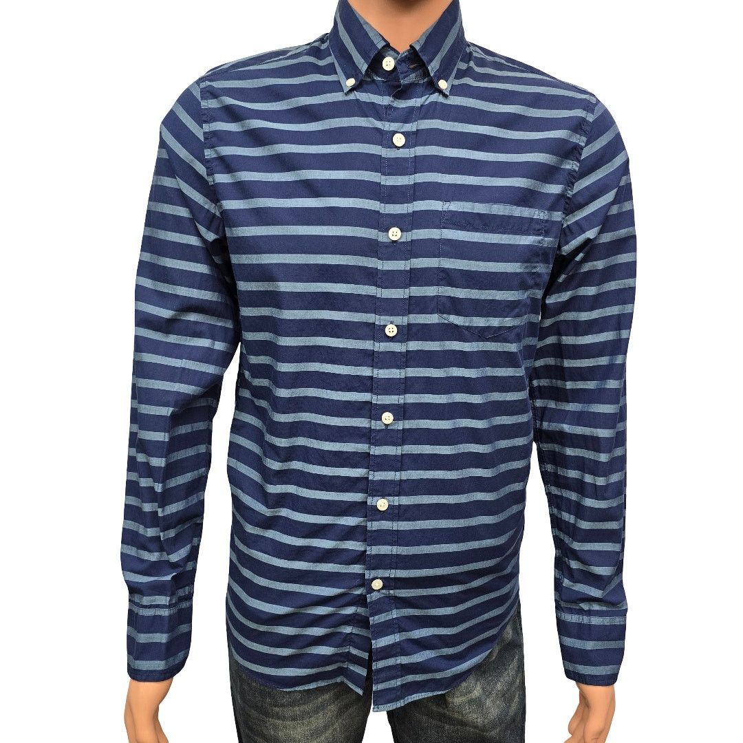 J.Crew J. Crew Lightweight Shirt Men S Slim-Fit Button-Down Striped Size US S / EU 44-46 / 1 - 3 Thumbnail