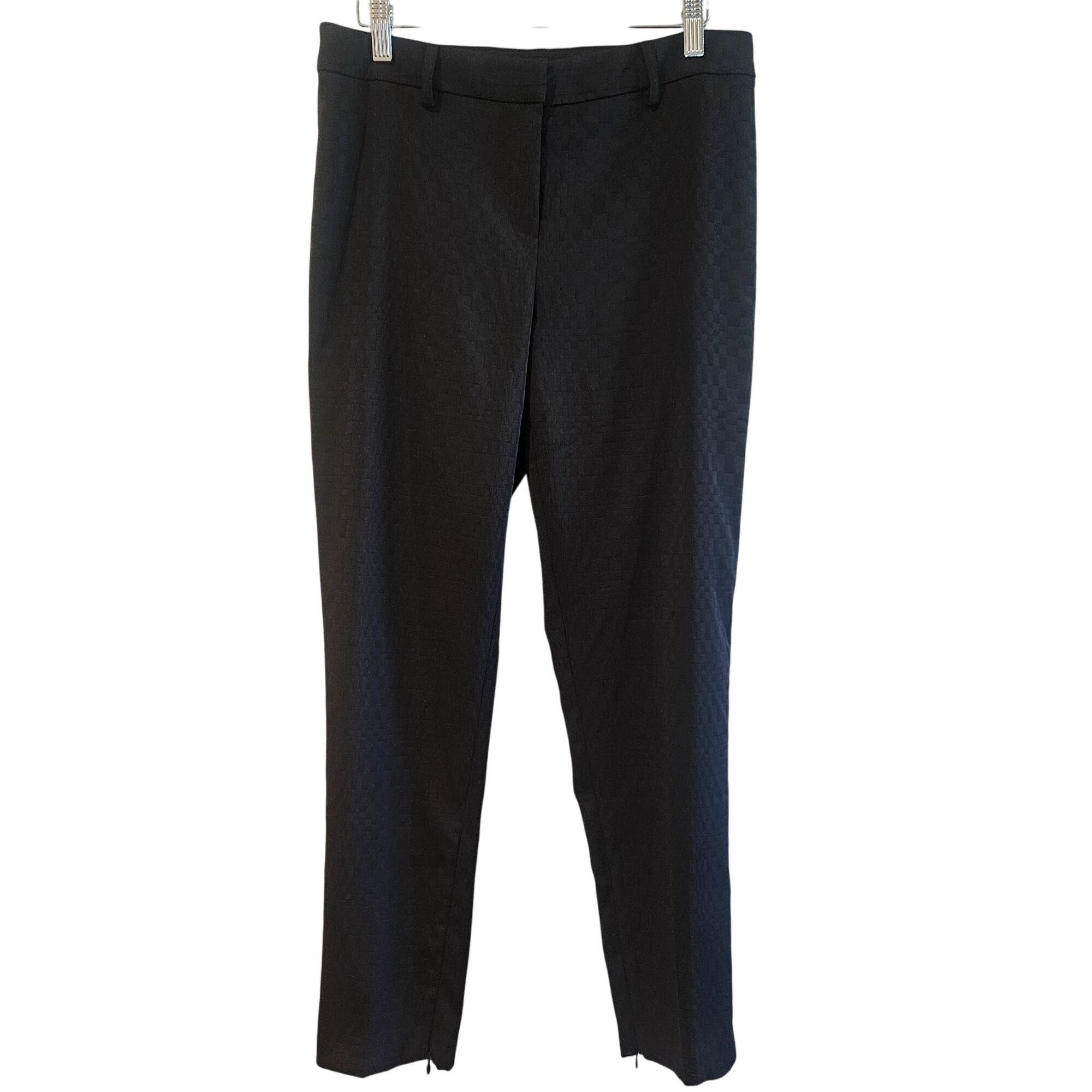 Other Alberto Makali Womens Black Textured Checkered Pants Size 8 Size 30" / US 8 / IT 44 - 3 Thumbnail
