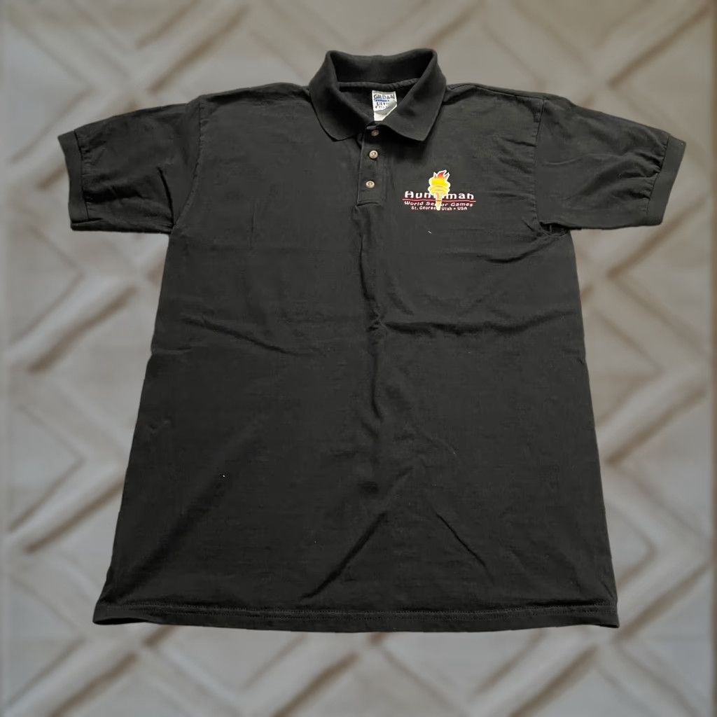 Gildan Gildan Polo Shirt Mens M Black Vintage Huntsman World Senior Games Utah Size US M / EU 48-50 / 2 - 1 Thumbnail