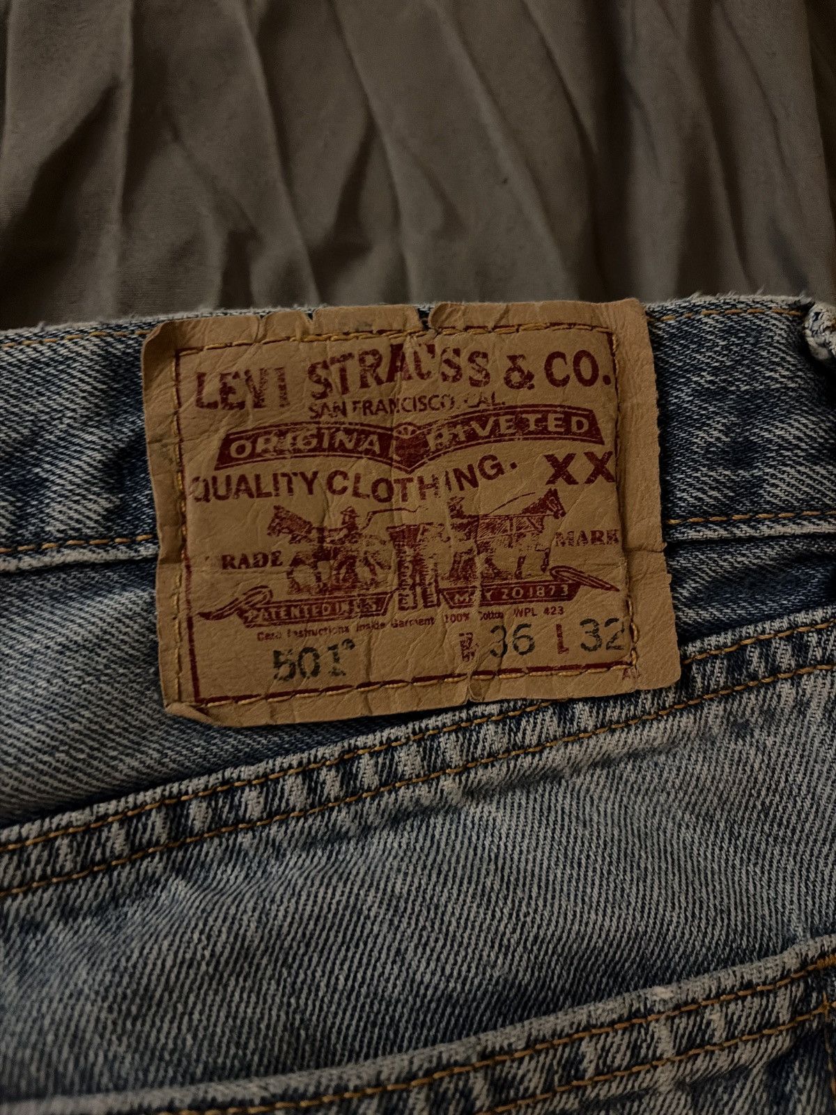 Levi's levis 501 blue jeans Size US 36 / EU 52 - 3 Thumbnail