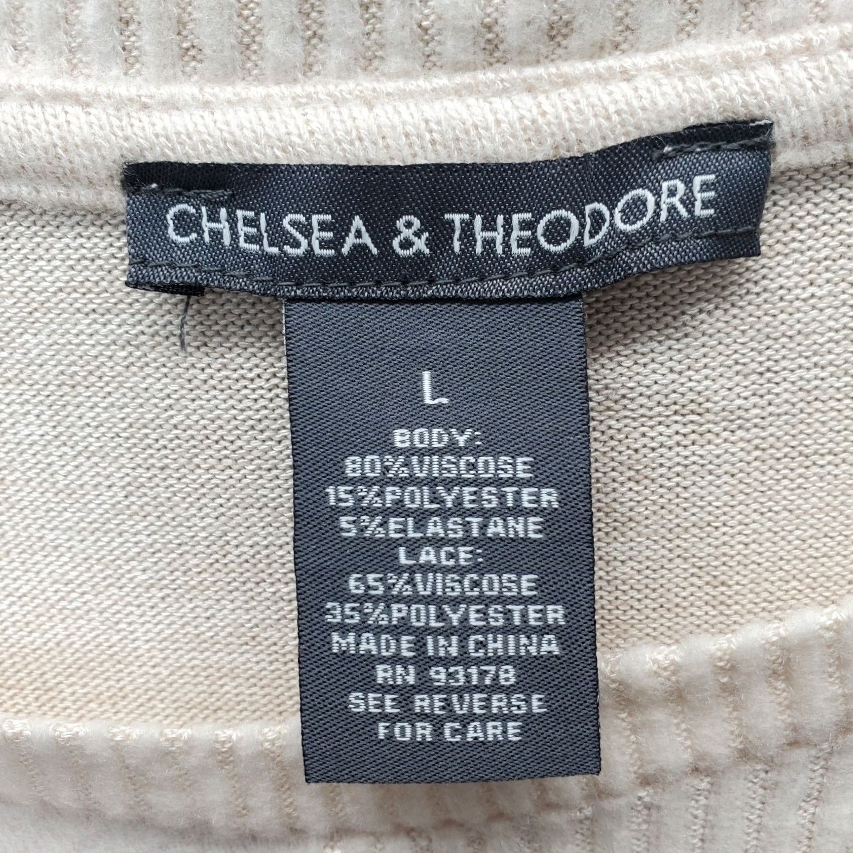 Vintage Chelsea & Theodore Tunic Top Womens L Tan Fuzzy Blush Long Sleeve Round Neck Shirt Size L / US 10 / IT 46 - 6 Thumbnail