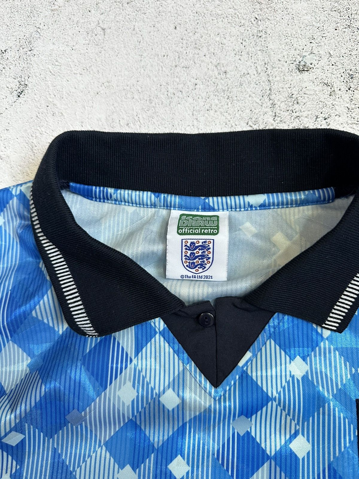 Other Vintage England 1990 Away Jersey score draw retro 90s Size US XL / EU 56 / 4 - 6 Thumbnail
