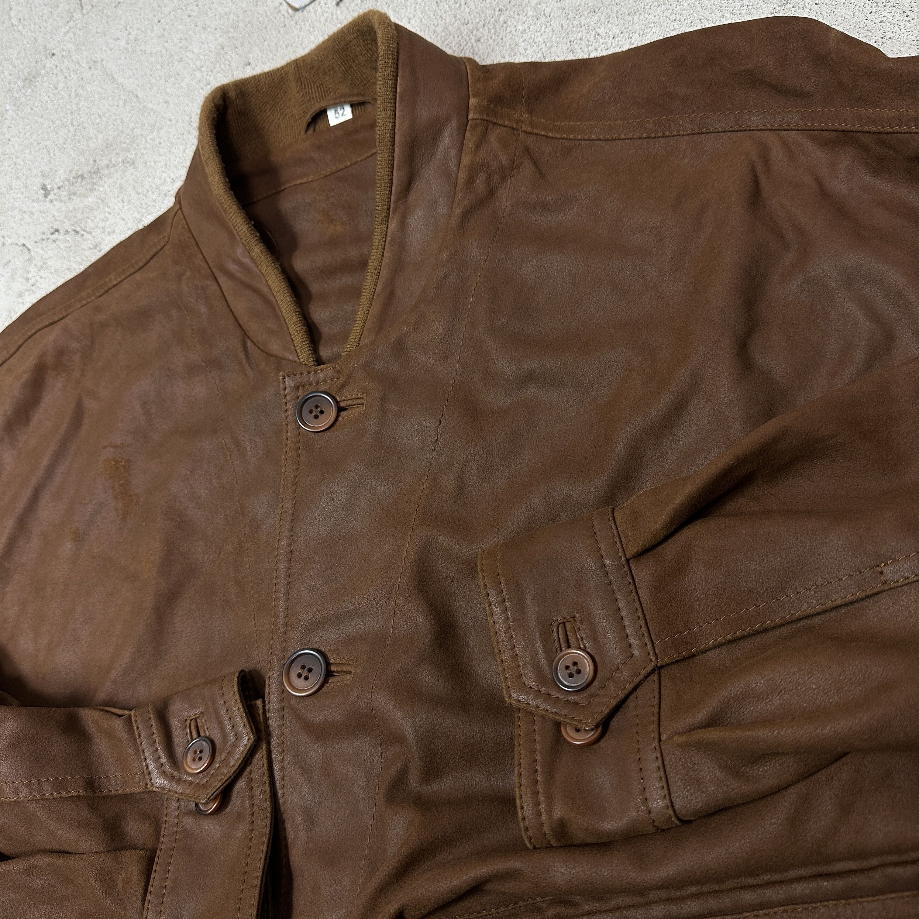 Vintage Vintage Leather Suede Old School Moto Jacket 90s Size US XL / EU 56 / 4 - 8 Thumbnail
