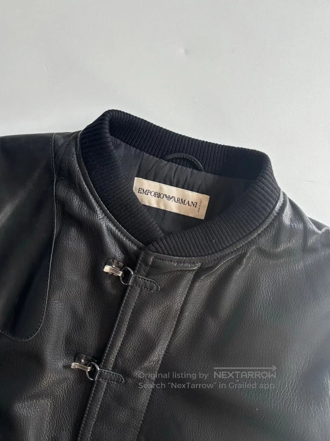 Armani Armani Vintage Black Gold Leather Jacket. Size US M / EU 48-50 / 2 - 3 Thumbnail