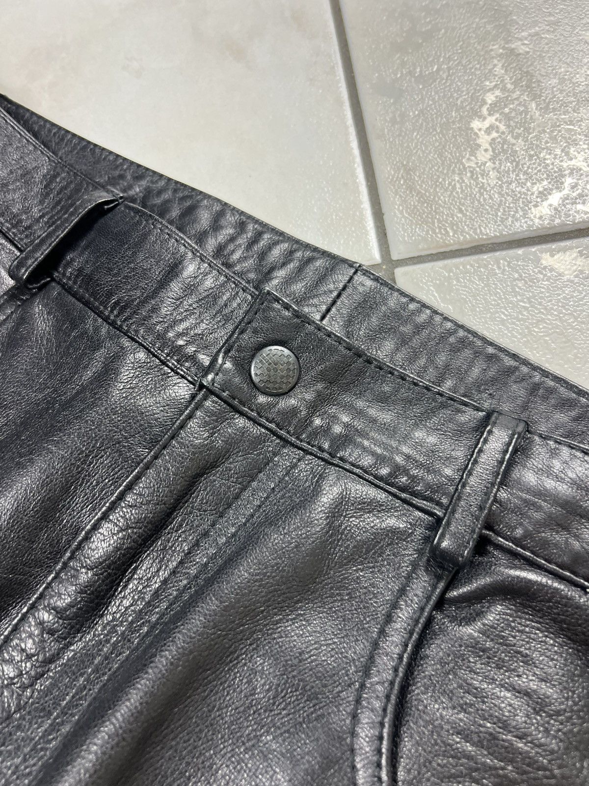 Genuine Leather Vintage genuine leather black opium casual pants trousers Size US 36 / EU 52 - 11 Thumbnail