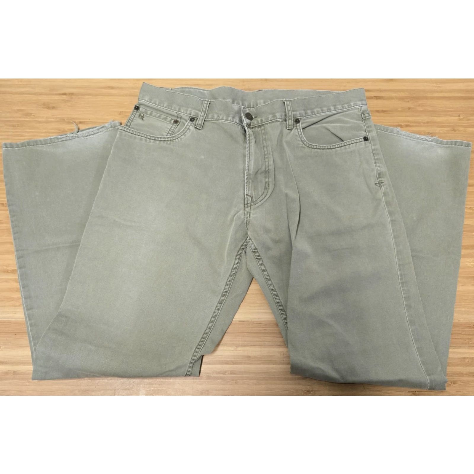 Polo Ralph Lauren Polo Ralph Lauren Jeans Mens 35x32 Sage Green Five Pocket Straight Leg Denim RL Size US S / EU 44-46 / 1 - 4 Thumbnail