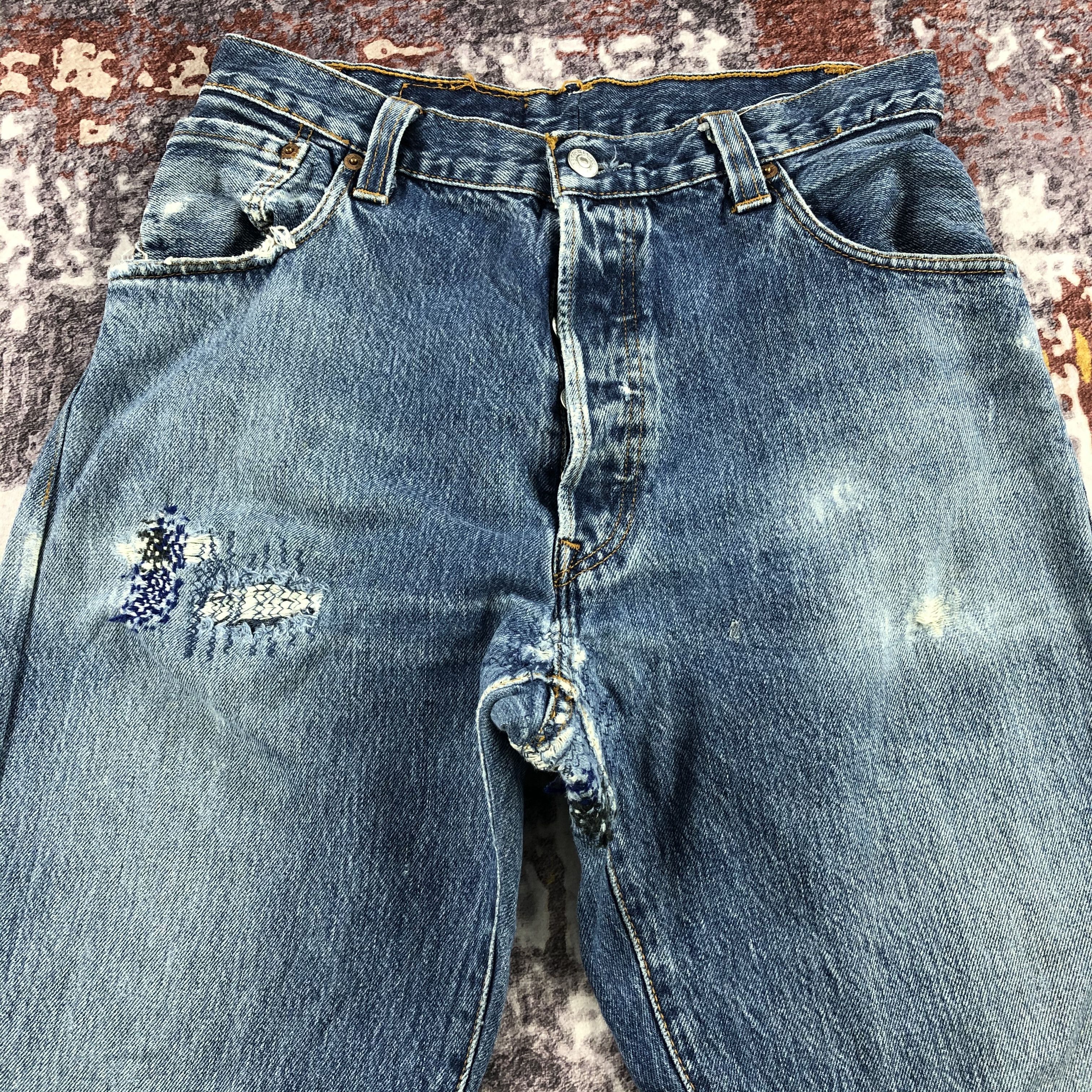 Levi's Vintage 90s Blue Wash Levis 501 Jeans-JM2183 Size US 30 / EU 46 - 3 Thumbnail