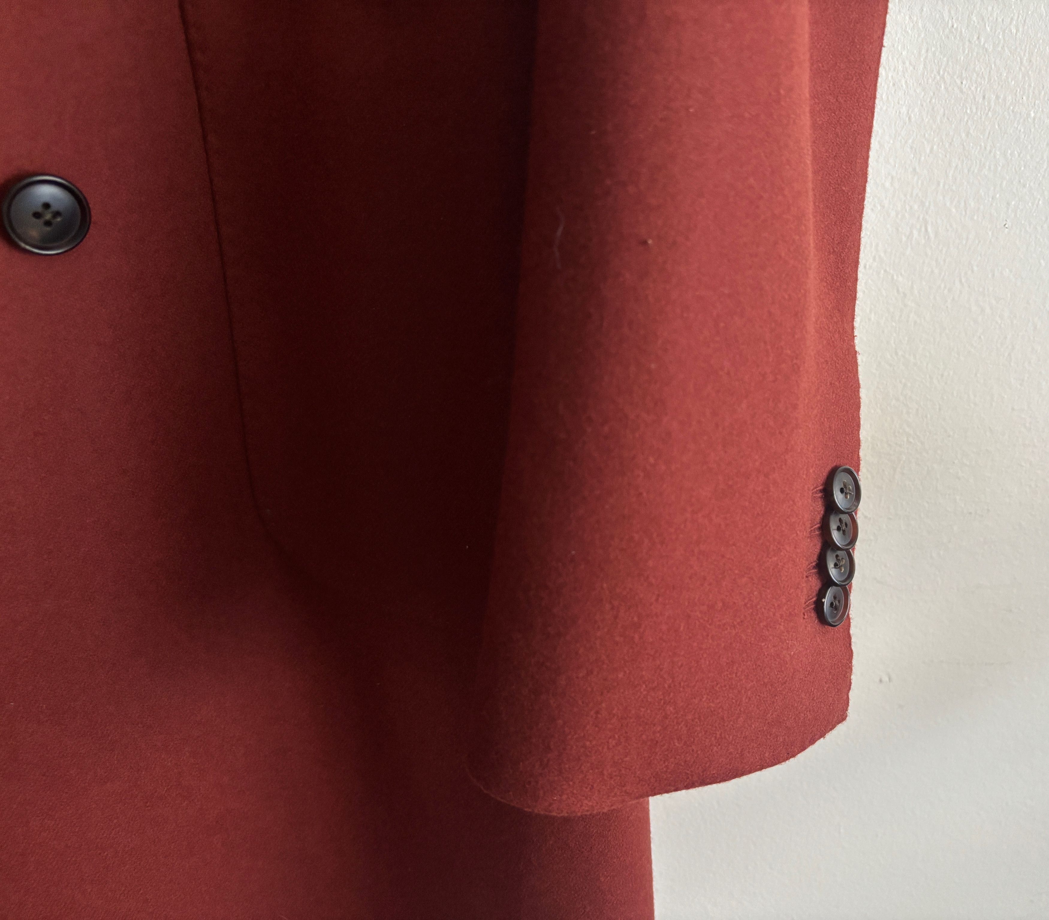 Suitsupply $595 Red Double Breasted Overcoat - Small/Medium Size US M / EU 48-50 / 2 - 5 Thumbnail