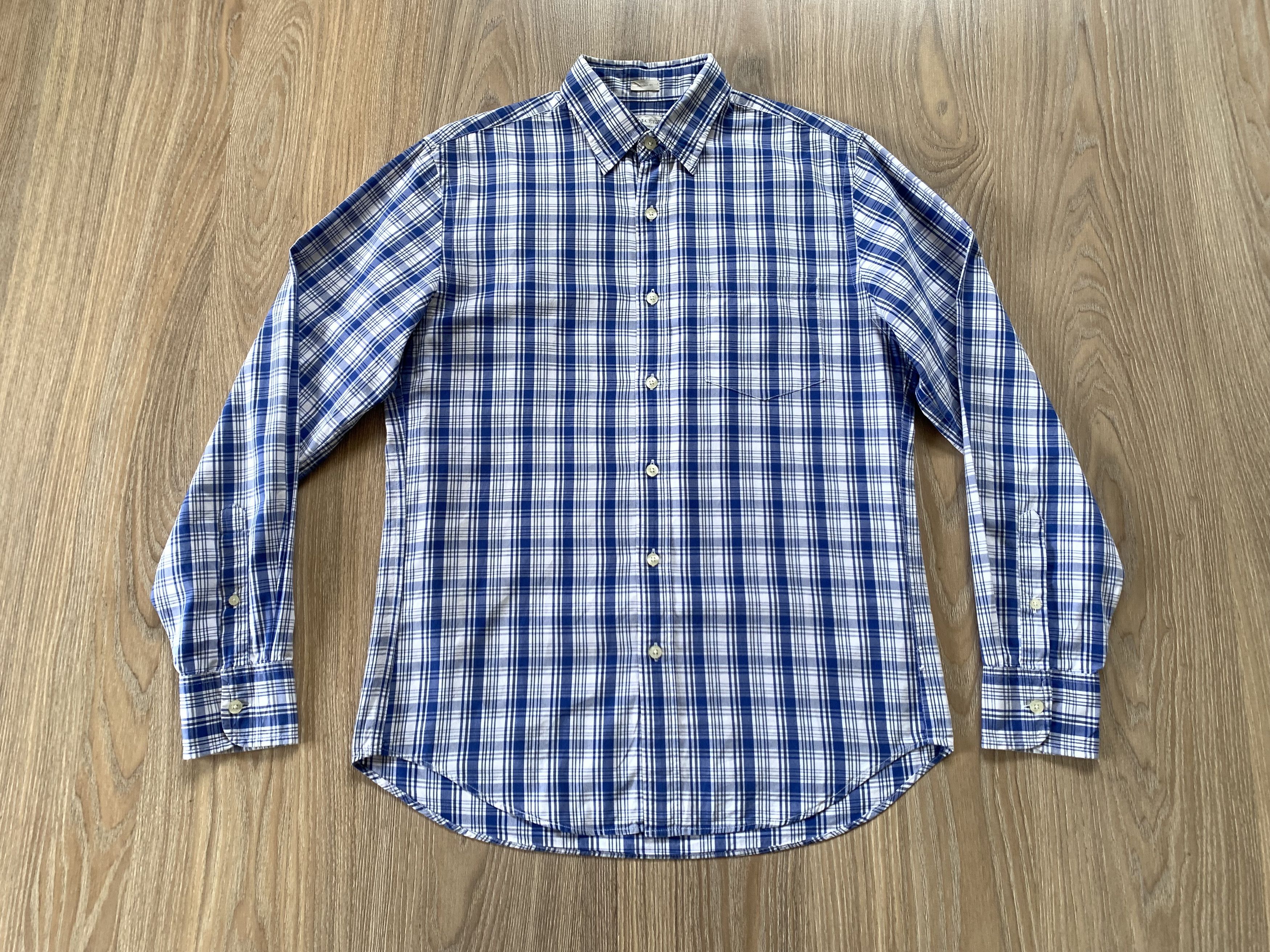 J.Crew Mens J Crew Tailored Fit Plaid Long Sleeve Shirt Size US S / EU 44-46 / 1 - 2 Thumbnail