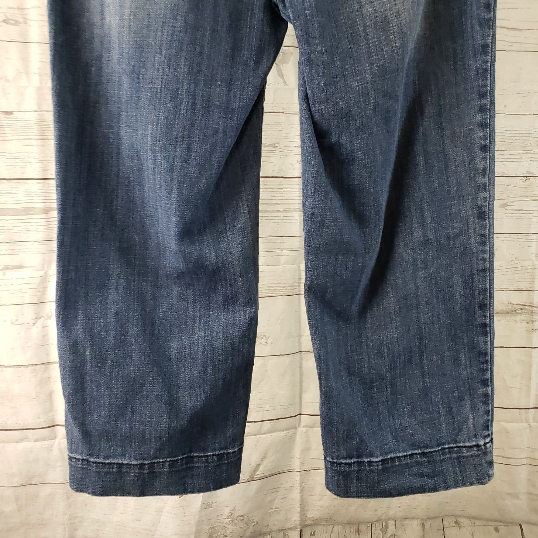 Vintage Chico's Womens Straight Crop Jeans Sz 8 Blue Medium Wash Mid Rise Denim Cotton Blend Shirt/Jeans Cropped Womens 2000s Style Size 30" / US 8 / IT 44 - 5 Thumbnail