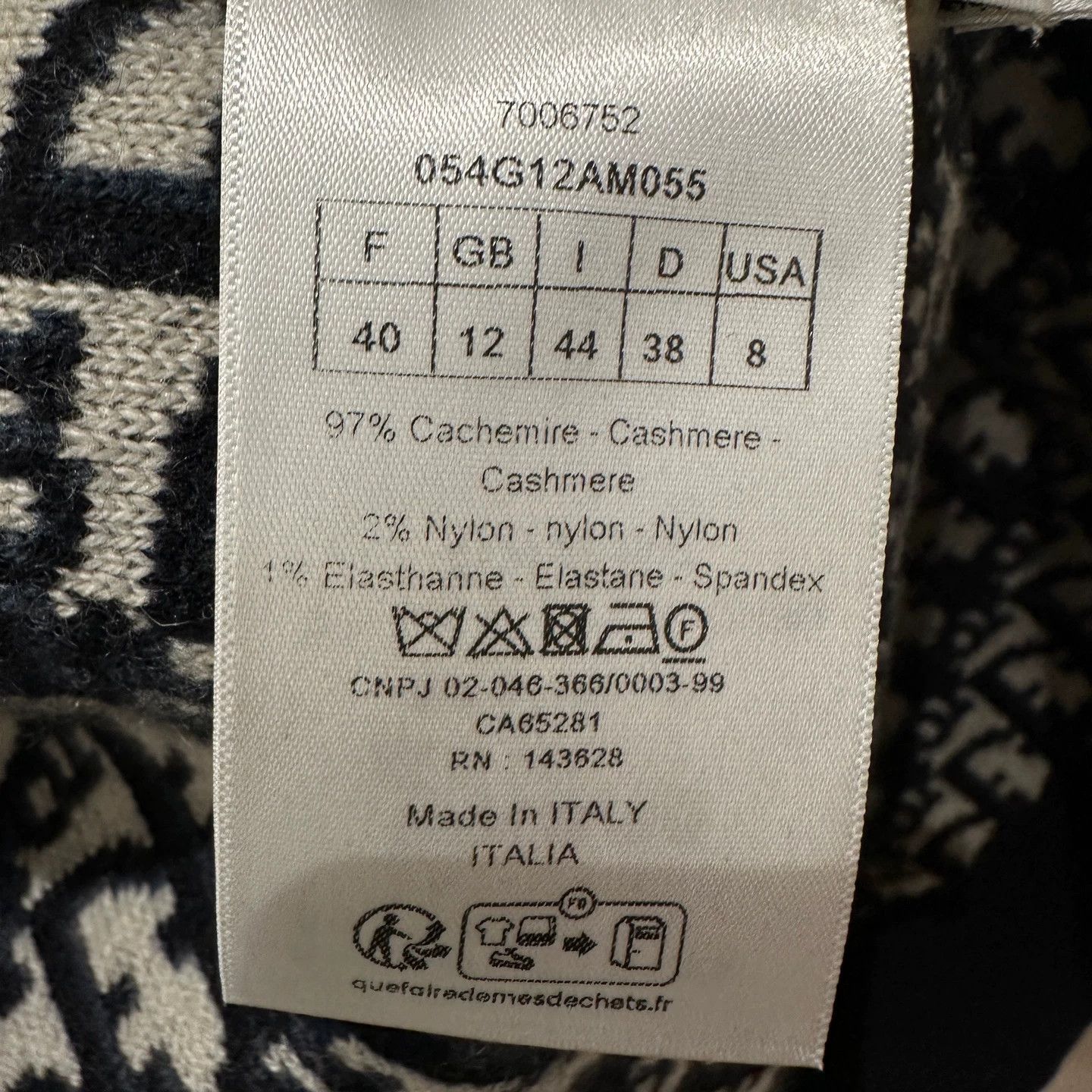 Christian Dior Monsieur Dior may531 Double-Sided Slogan Cashmere Zip Jacket 40 Size M / US 6-8 / IT 42-44 - 4 Thumbnail