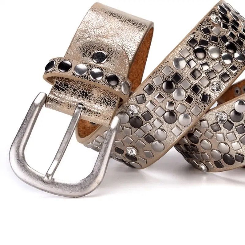 Other Skull Leather Belt Size ONE SIZE - 6 Thumbnail