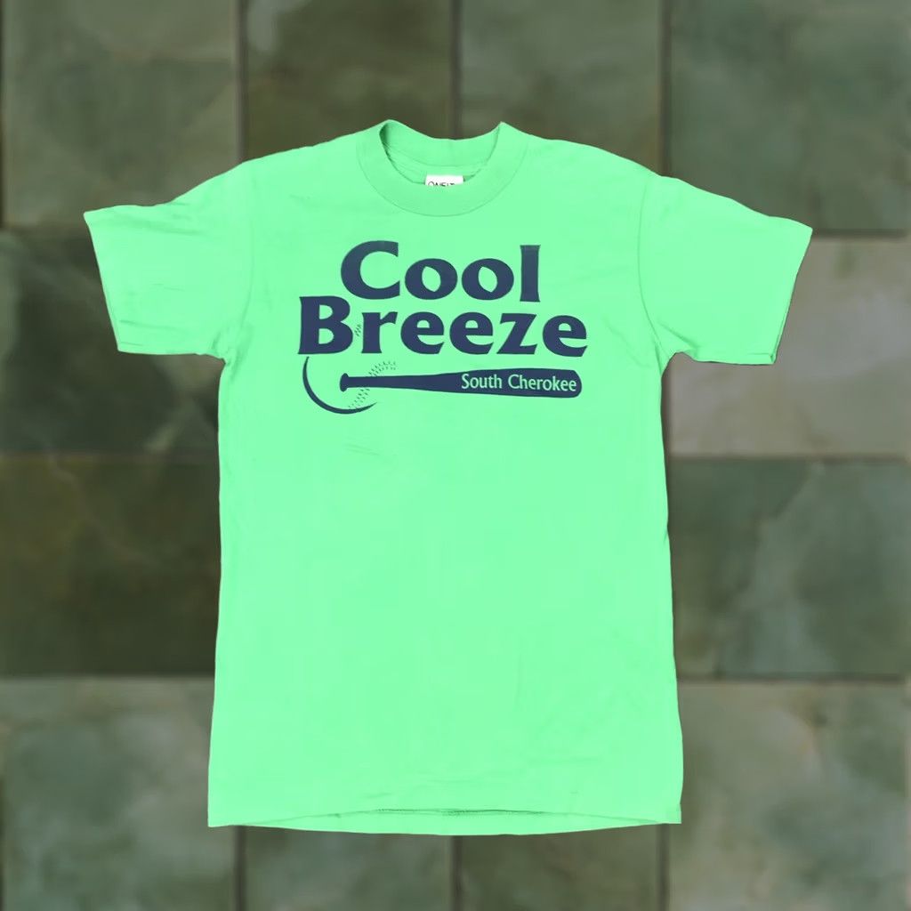 Vintage VINTAGE Baseball Graphic Tee T-Shirt Adult Medium Green 90s Single Stitch Nike? Size US M / EU 48-50 / 2 - 1 Thumbnail