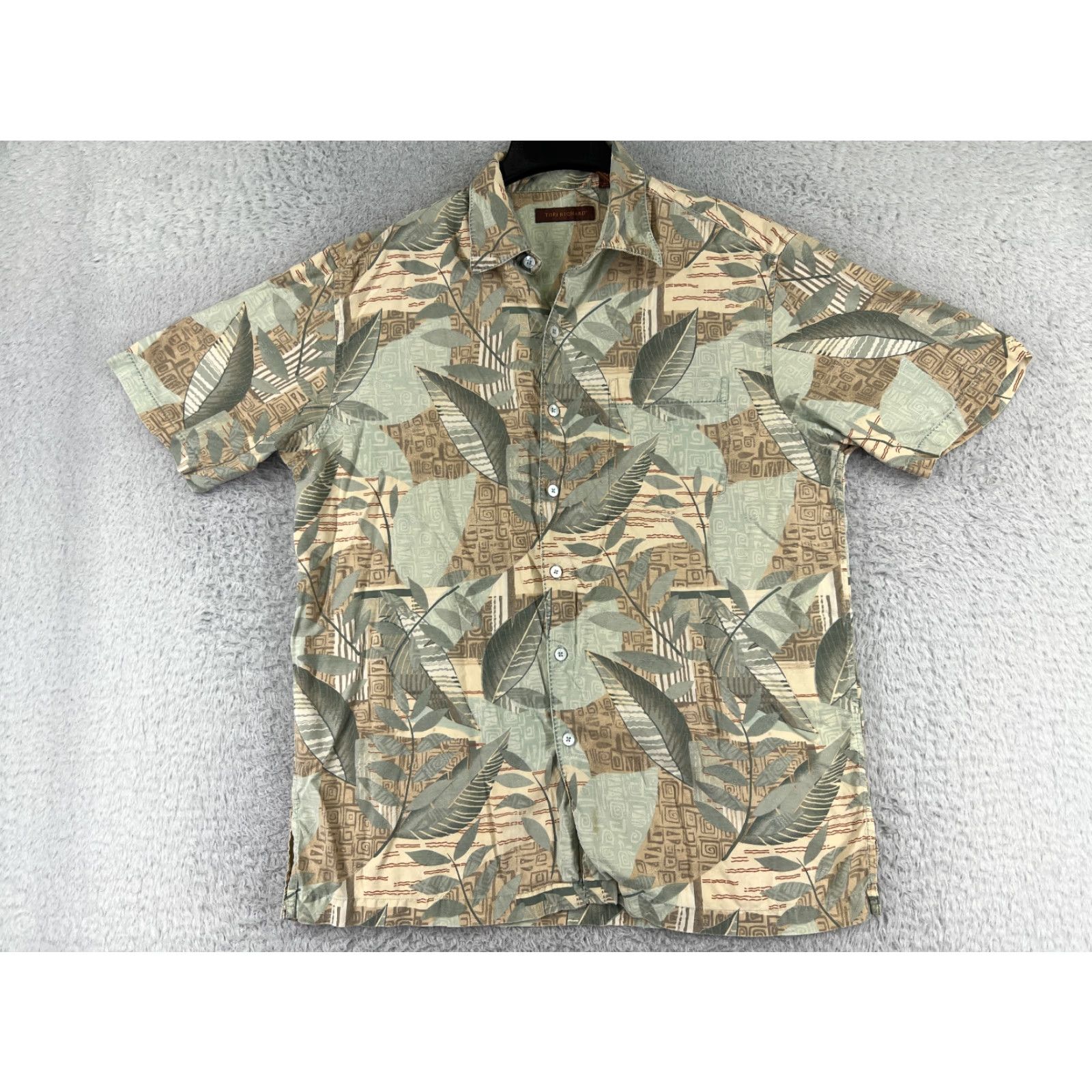 Tori Richard Tori Richard Shirt Mens XL Green Silk Button-Up Hawaiian Floral Resort Aloha Beach Vacation Luau Short Sleeve Mens XL Green Silk Button-Up Shirt Size US XL / EU 56 / 4 - 2 Thumbnail