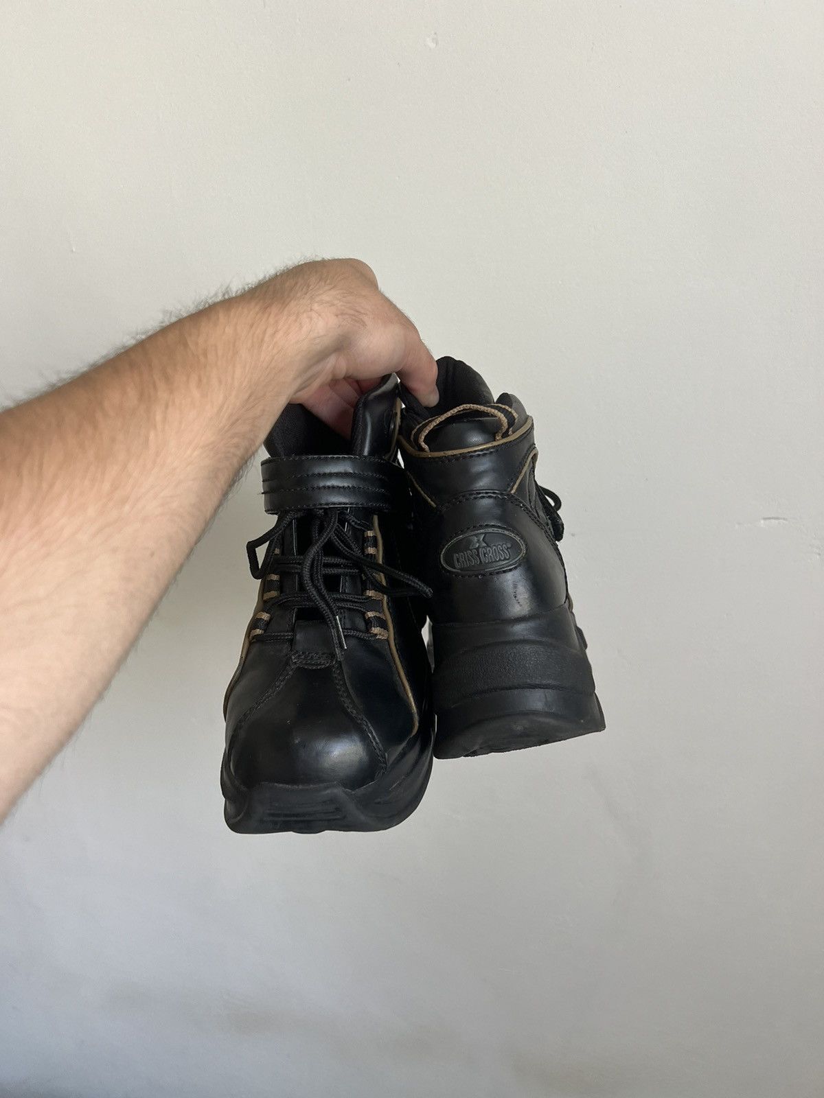 Vintage New rock leather boots vintage high platform avant garde Size US 8.5 / IT 38.5 - 9 Thumbnail