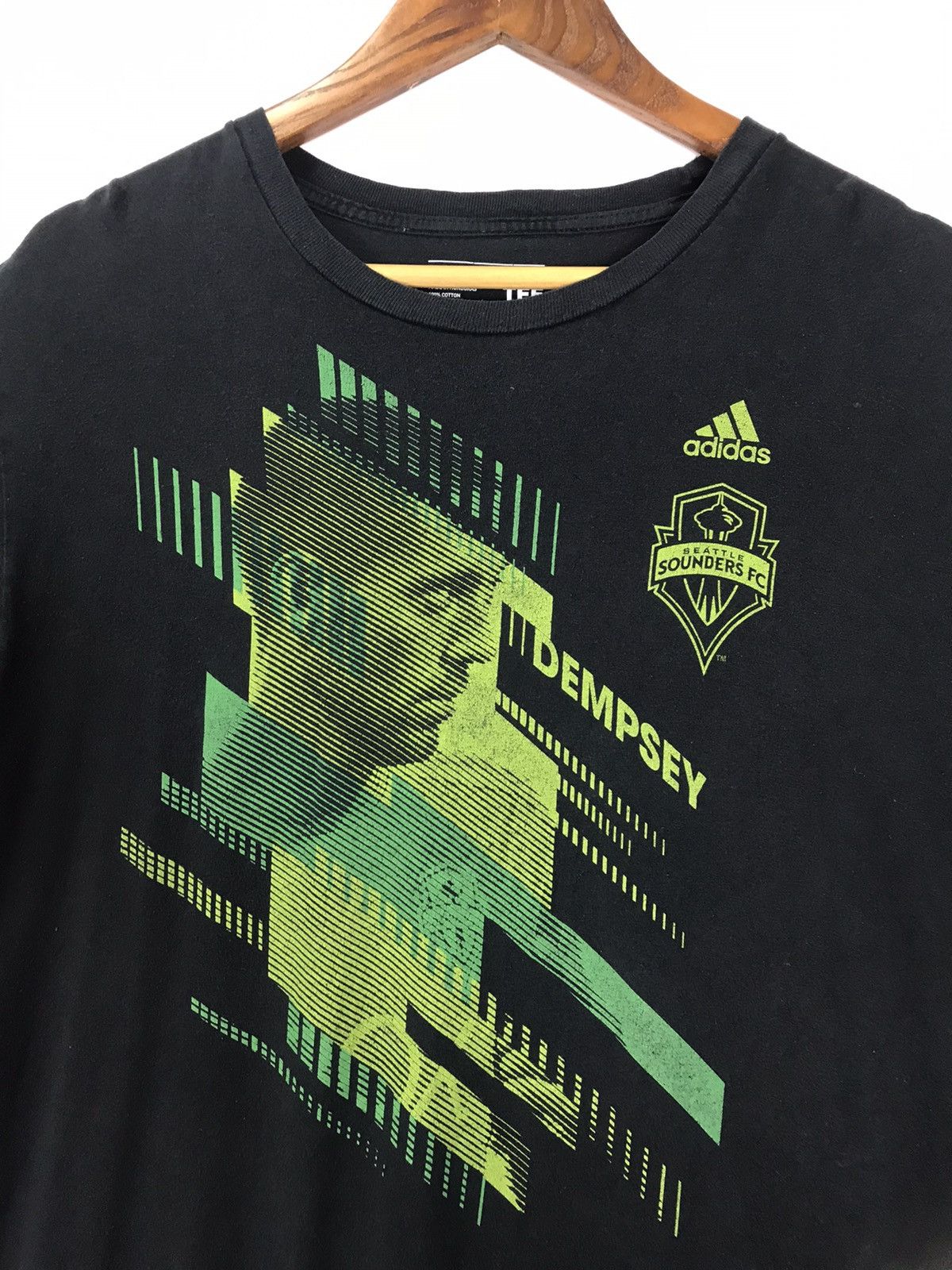 Vintage Vintage Adidas Dempsey Player T-shirt Size US L / EU 52-54 / 3 - 3 Thumbnail