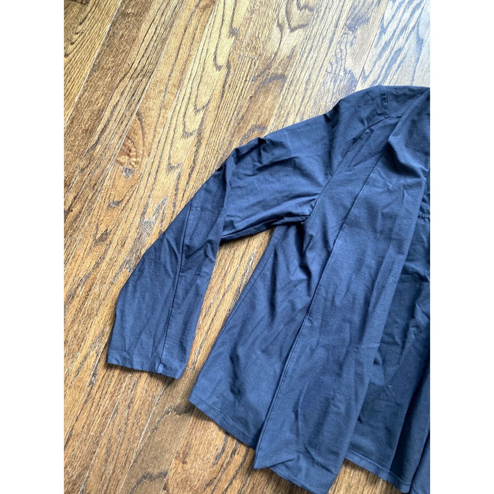 Eileen Fisher Eileen Fisher Cardigan Jacket Womens Large Open Front Dark Gray Stretch Size L / US 10 / IT 46 - 2 Thumbnail