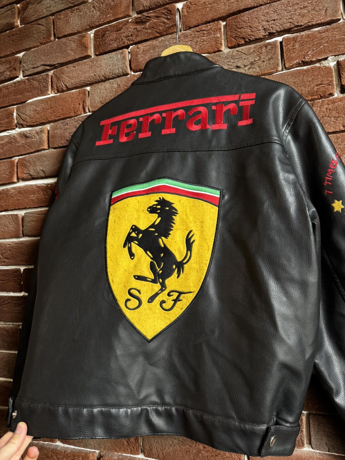 Vintage Ferrari Faux Leather Racing Formula One Rare Hype Jacket Size US S / EU 44-46 / 1 - 14 Thumbnail