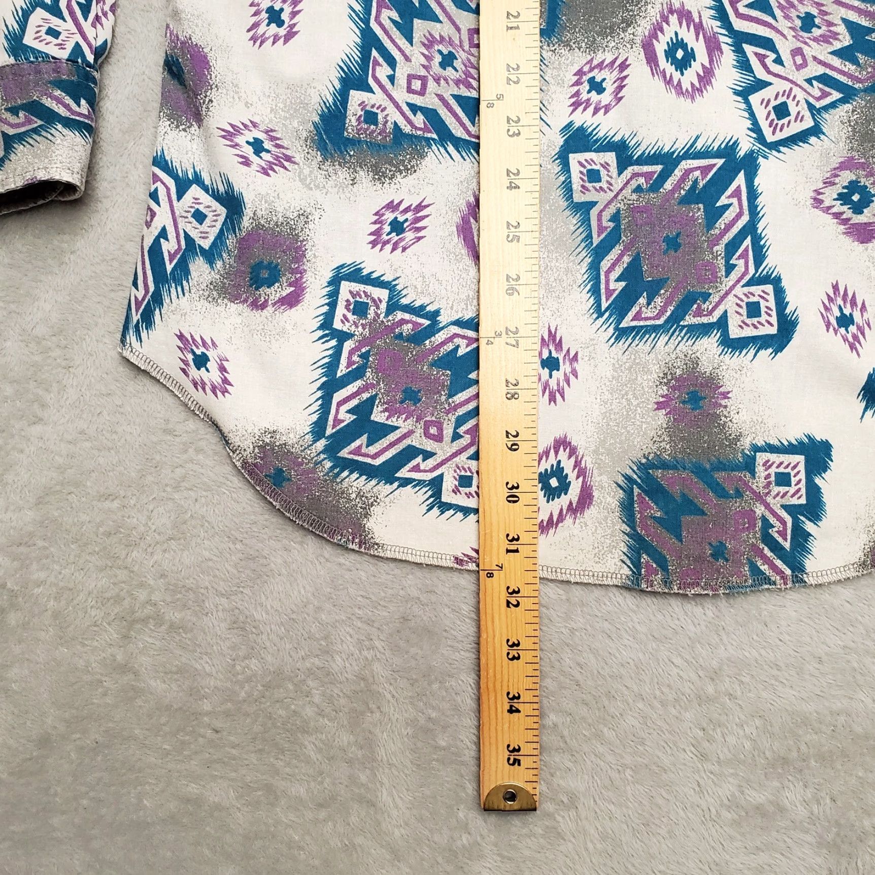 Wrangler Wrangler Shirt Mens Blue Aztec Western Cowboy Cut X Long Tails Yoke Top VINTAGE Western Shirt Mens Blue Aztec Geometric Cowboys Event Cowboy Mens Size US M / EU 48-50 / 2 - 5 Thumbnail