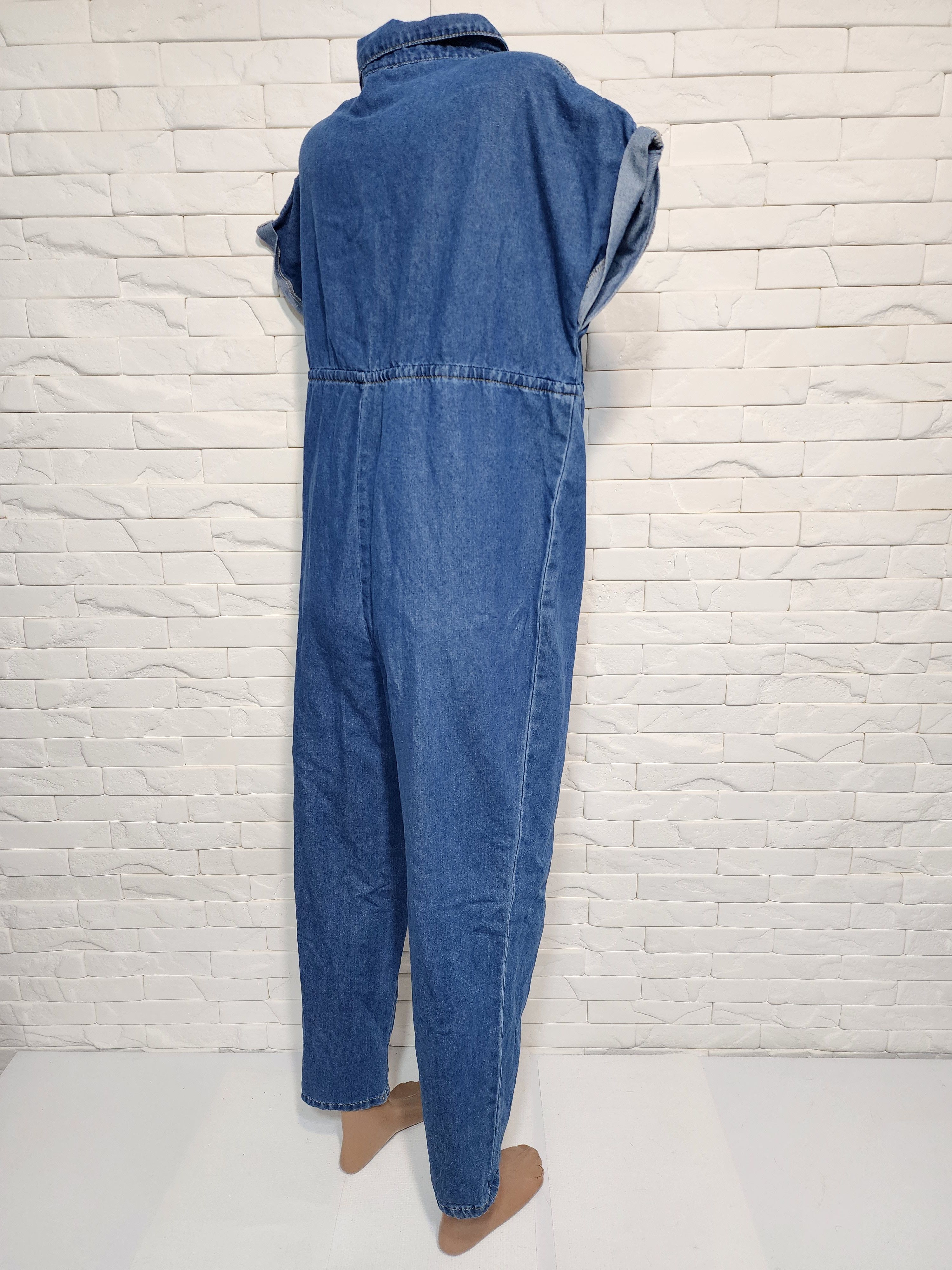 Denim & Co. Women's cotton jumpsuit. Size 42" / US 20 - 5 Thumbnail
