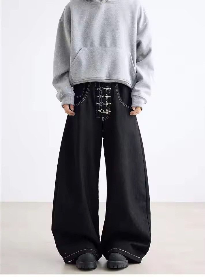 Jean zx vintage loose baggy wide Leg y2k bootcut jeans Size US 29 - 4 Thumbnail