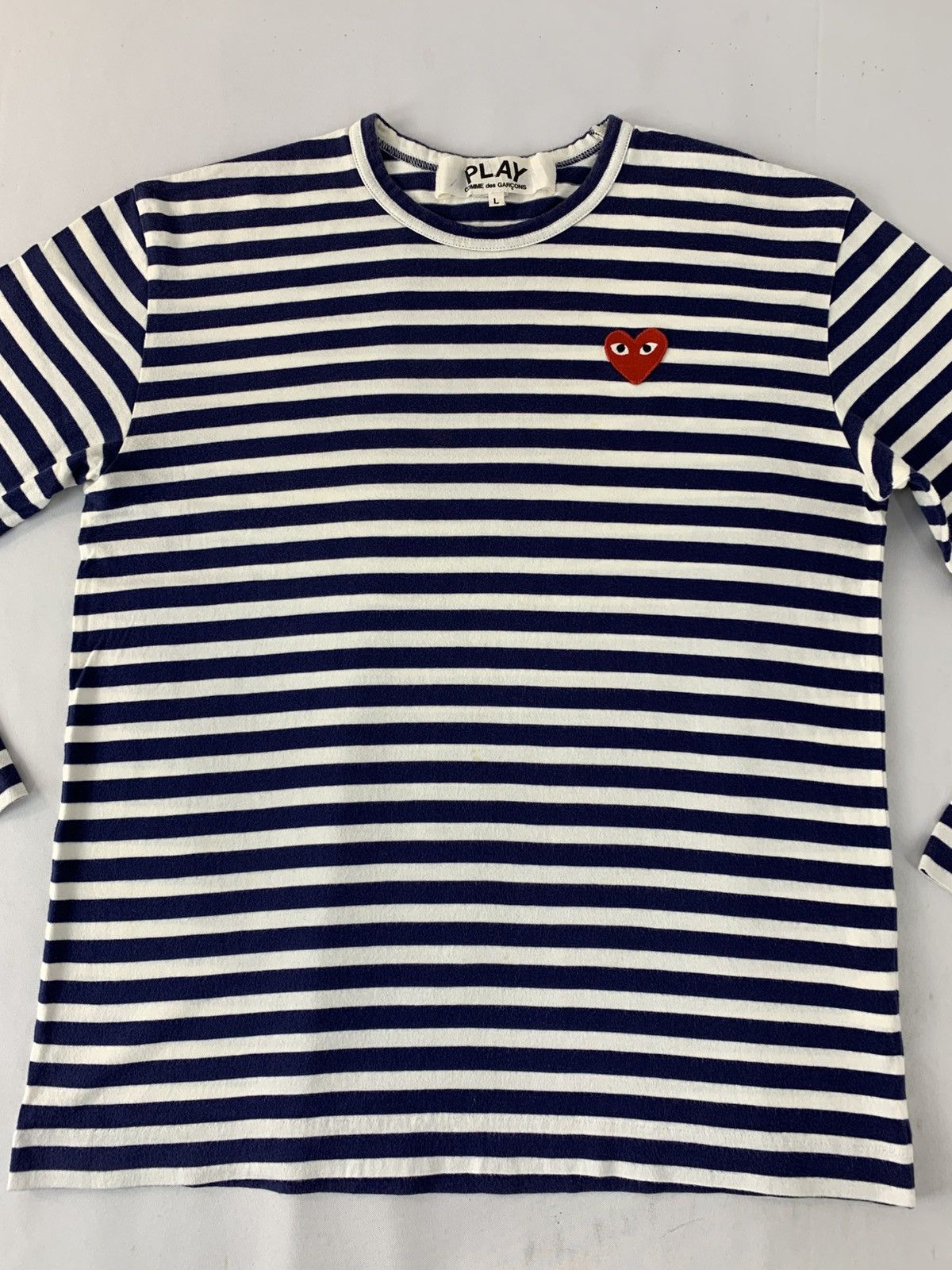 Comme des Garcons PLAY Comme Des Garcon Play Striped Longsleeve Tee Tshirt Size M / US 6-8 / IT 42-44 - 3 Thumbnail