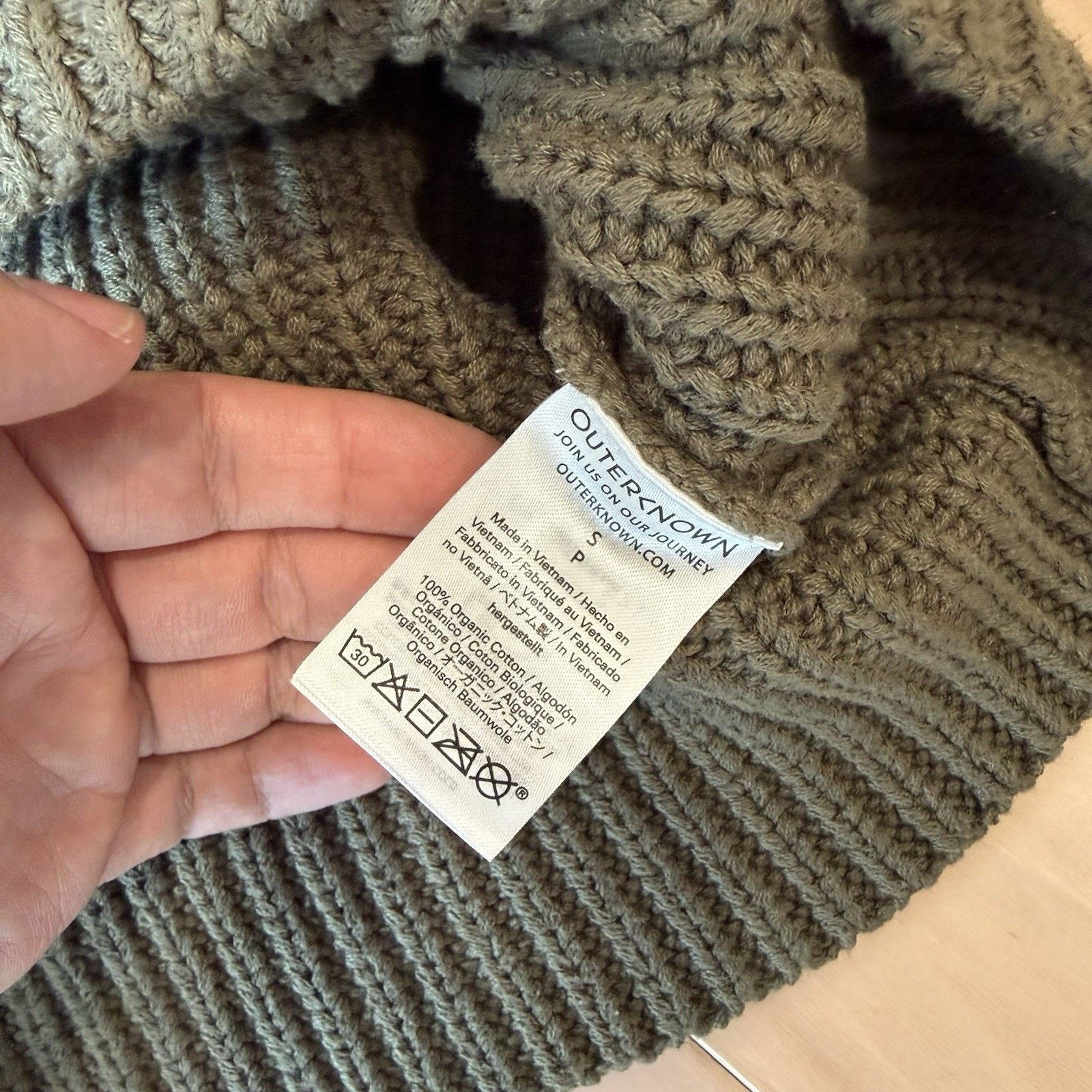 Outerknown Outerknown Sweater Small Green 1/2 Zip Cotton Pullover Size US S / EU 44-46 / 1 - 7 Thumbnail