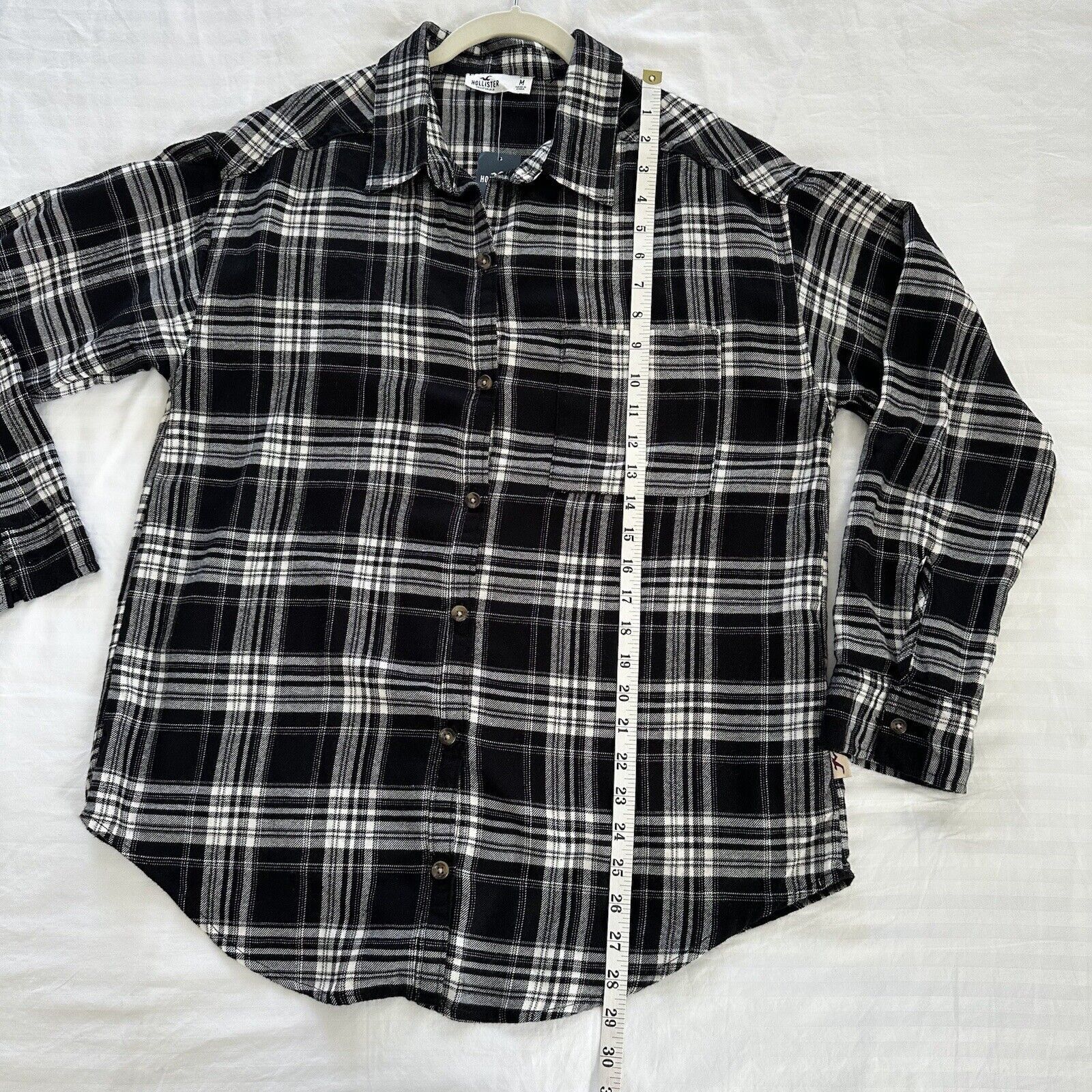 Hollister Hollister Black White Fall Plaid Shirt Women Medium Size M / US 6-8 / IT 42-44 - 9 Thumbnail