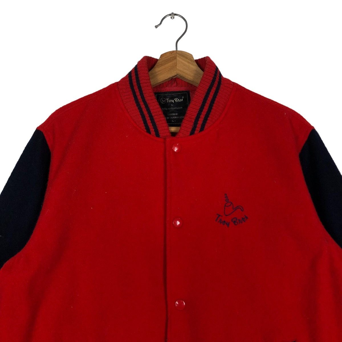 Japanese Brand 🔥90’s Vintage Varsity Jacket Troy Bros Japan Made Size US L / EU 52-54 / 3 - 2 Thumbnail