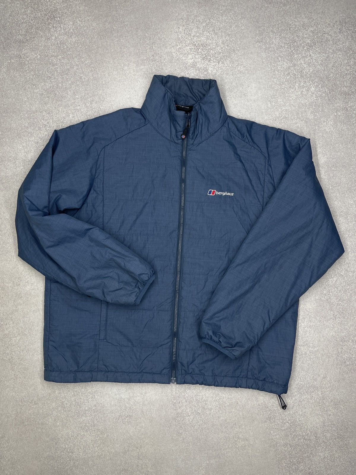Mens Berghaus Nylon Puffer Jacket Blue Outdoor Gorpcore