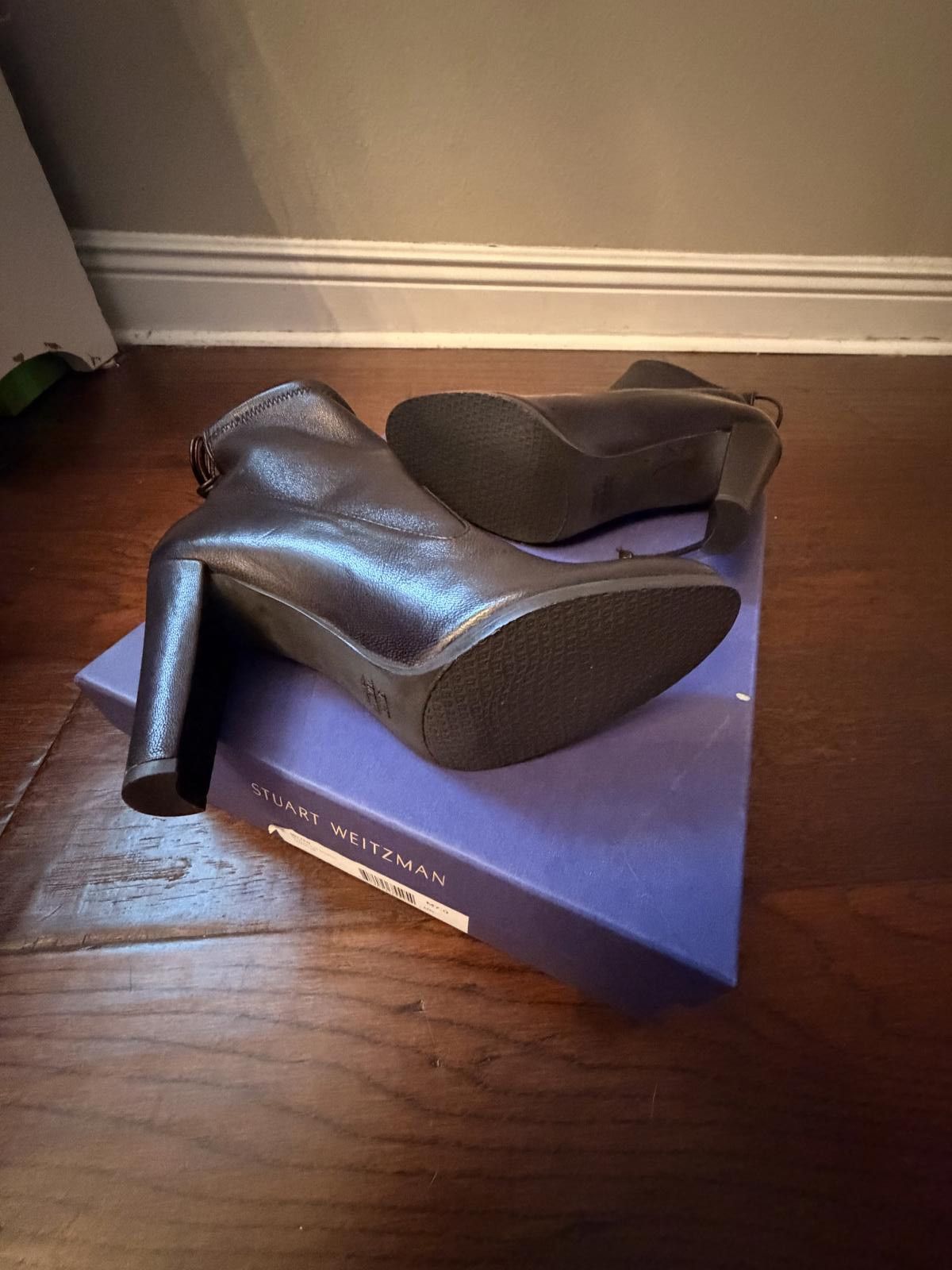 Stuart Weitzman Stuart Weitzman Black Leather Ankle Boots Size 7 Size US 7 / IT 37 - 8 Thumbnail