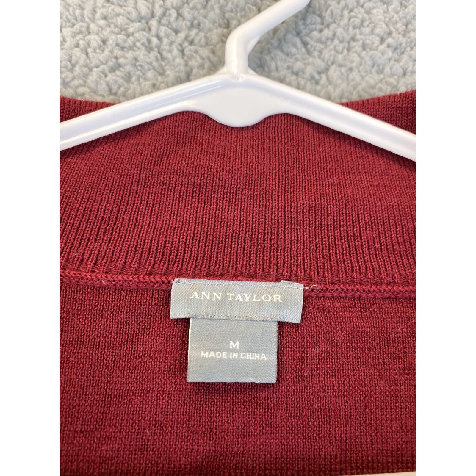 Ann Taylor Ann Taylor Loft Lounge Shirt Women’s M Maroon Cowl Neck Raglan Sleeve Pullover All Seasons Knit Top Size M / US 6-8 / IT 42-44 - 3 Thumbnail