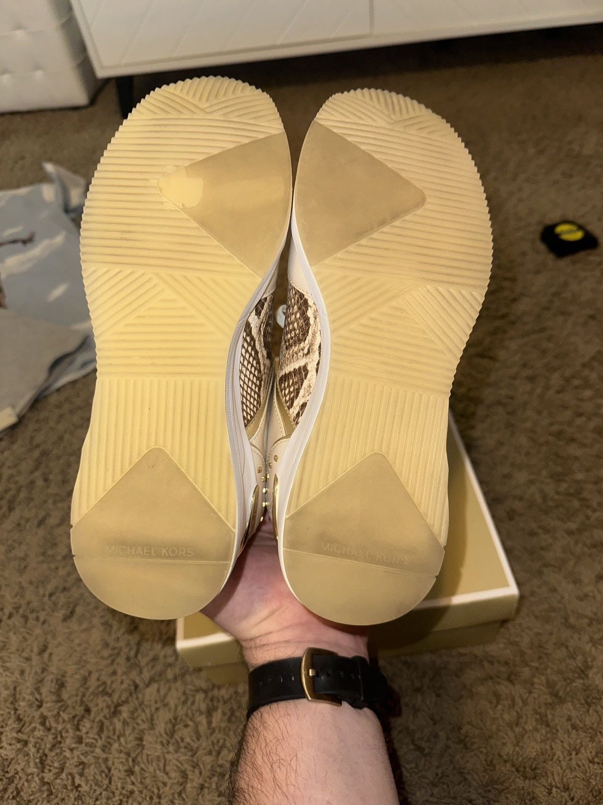 Michael Kors MICHAEL Michael Kors Georgie Trainer Wedge Sneakers Size US 7.5 / IT 37.5 - 2 Thumbnail