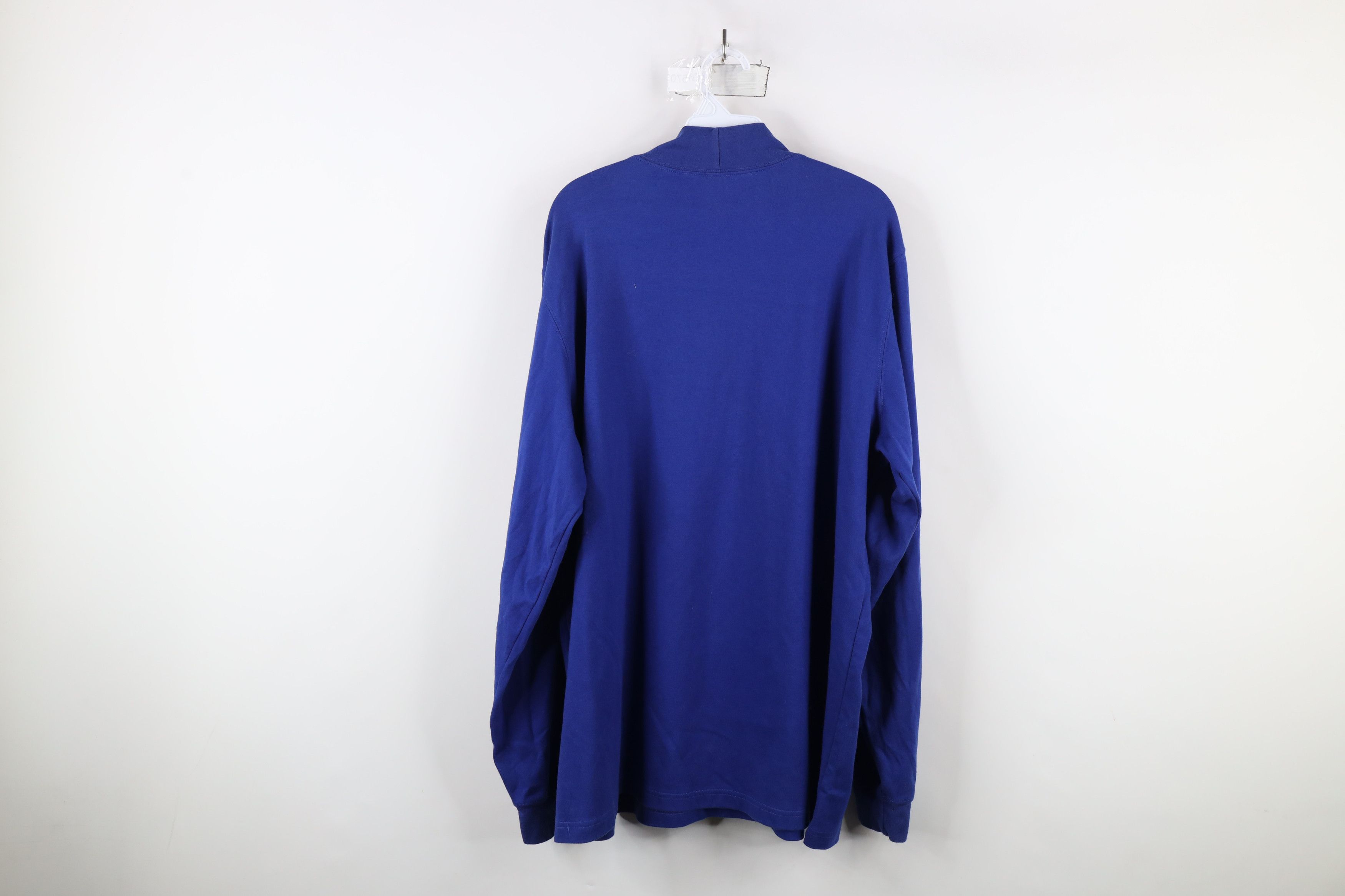 Lands' End × Vintage Vintage 90s Lands End Mock Neck Long Sleeve T-Shirt Blue Size US XL / EU 56 / 4 - 9 Thumbnail