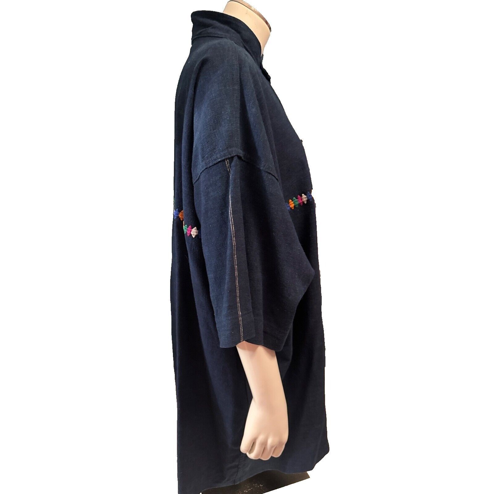 Other CCC Guatemalan Made Cotton Acrylic Mens Short Sleeve Navy Bl Size US XXS / EU 40 - 5 Thumbnail