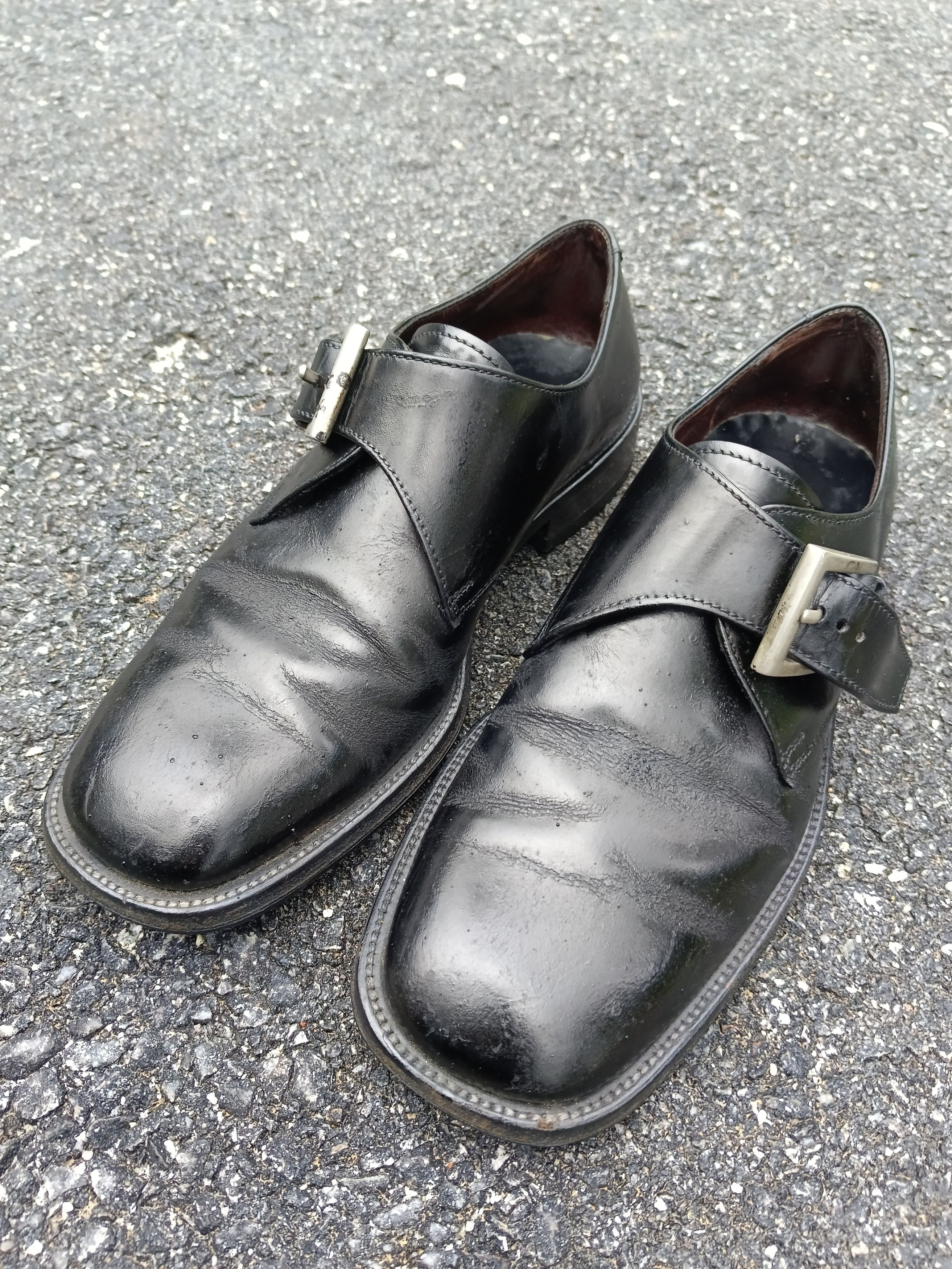 Prada PRADA LEATHER BLACK BUCKLE LOAFER SHOES Size US 7 / EU 40 - 3 Thumbnail