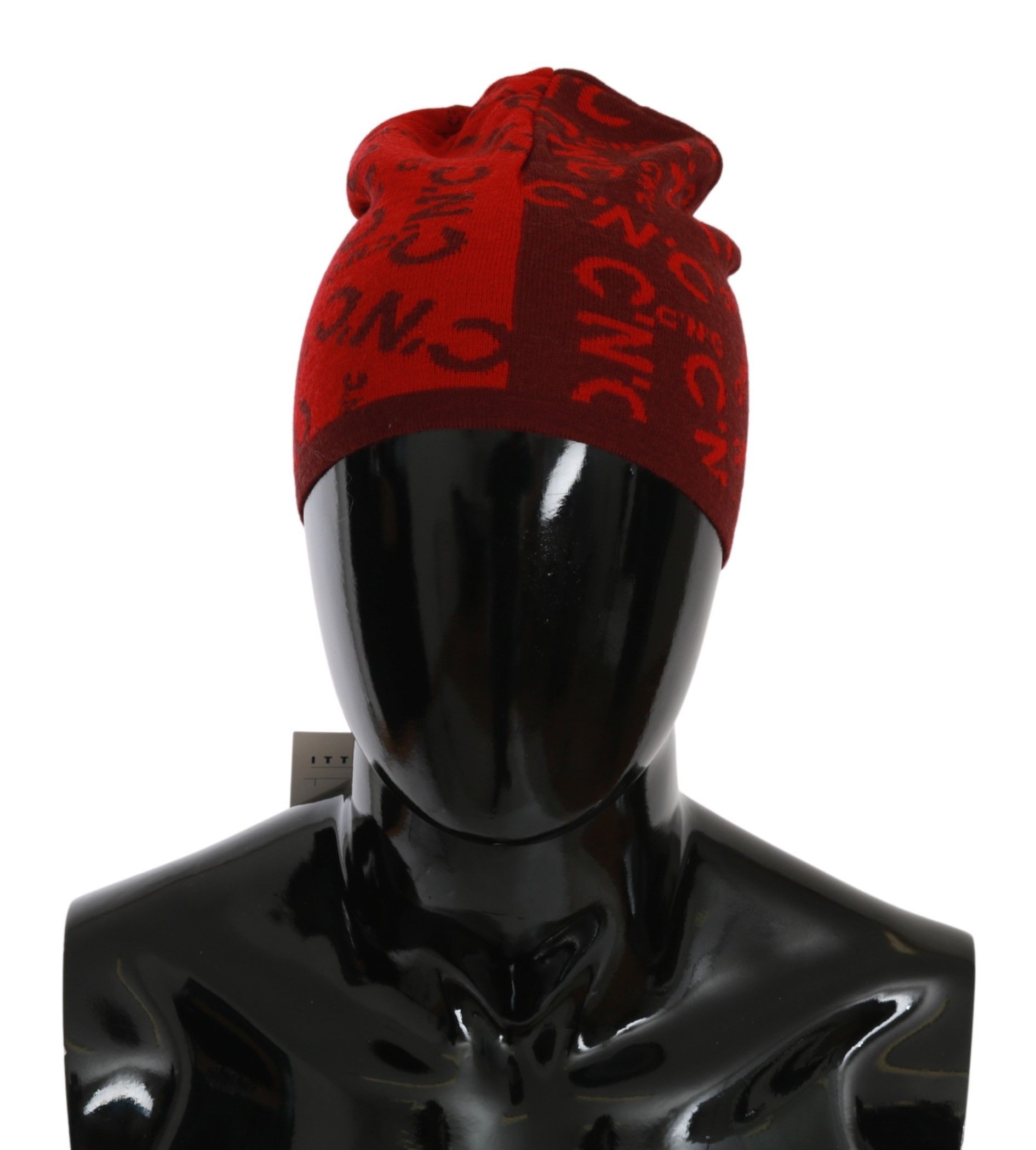 Costume National Chic Red Beanie Wool Men's Blend Size ONE SIZE - 1 Thumbnail