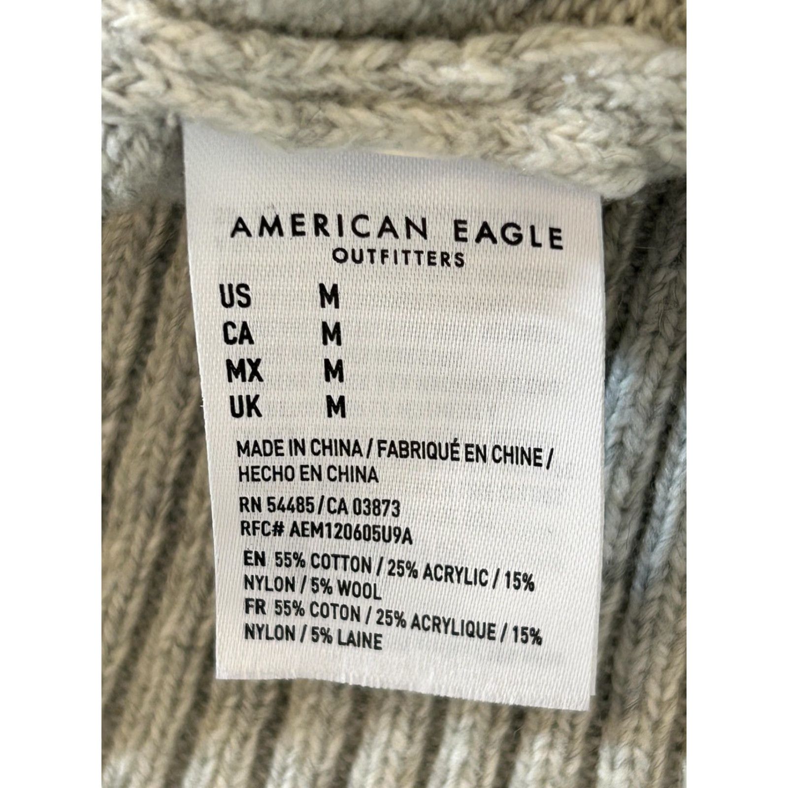American Eagle Outfitters American Eagle Sweater Mens Medium Fair Isle Shawl Collar Pullover Wool Blend AE Size US M / EU 48-50 / 2 - 7 Thumbnail