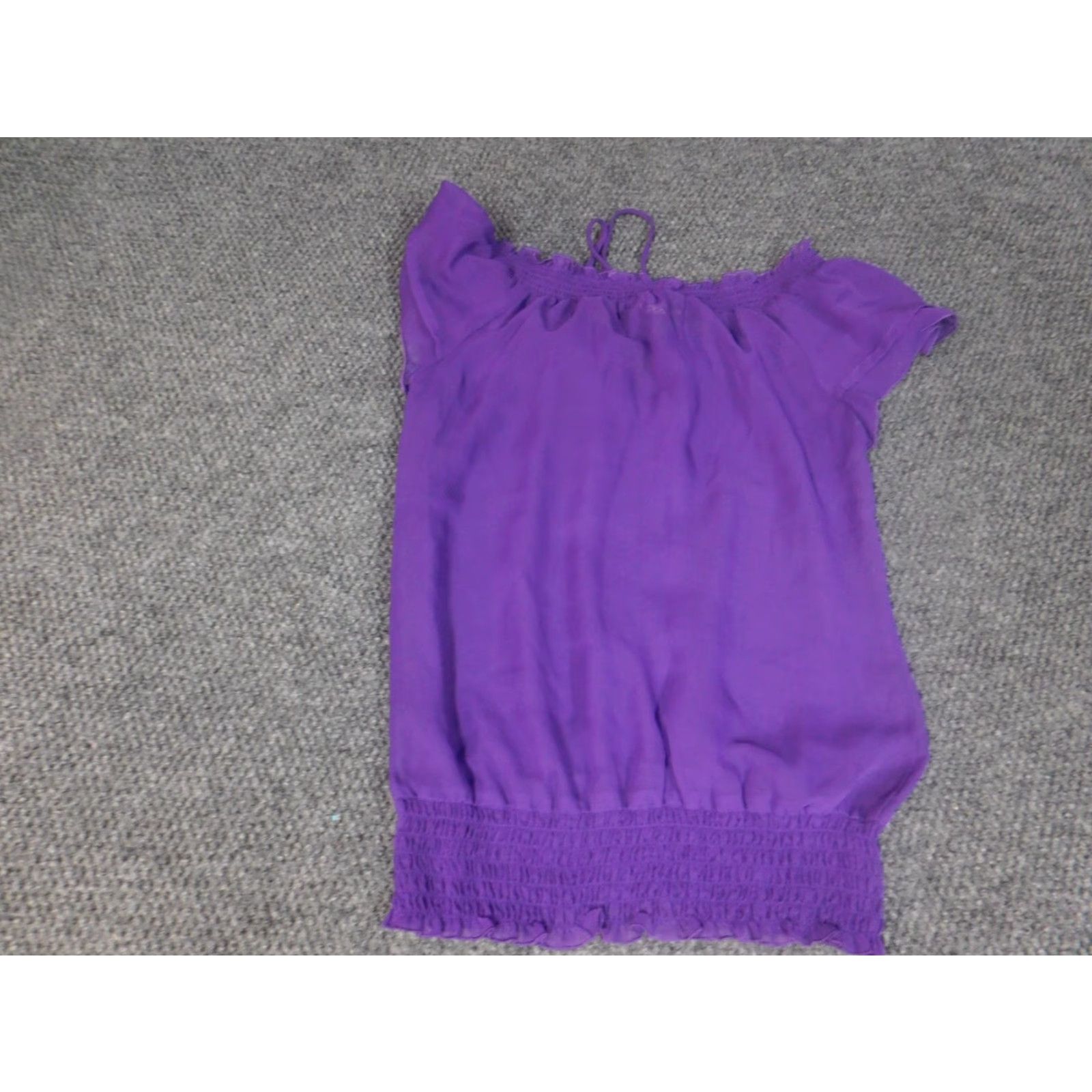 Vintage 6 Degrees Womens Blouse Small purple floral pullover Size S / US 4 / IT 40 - 7 Thumbnail