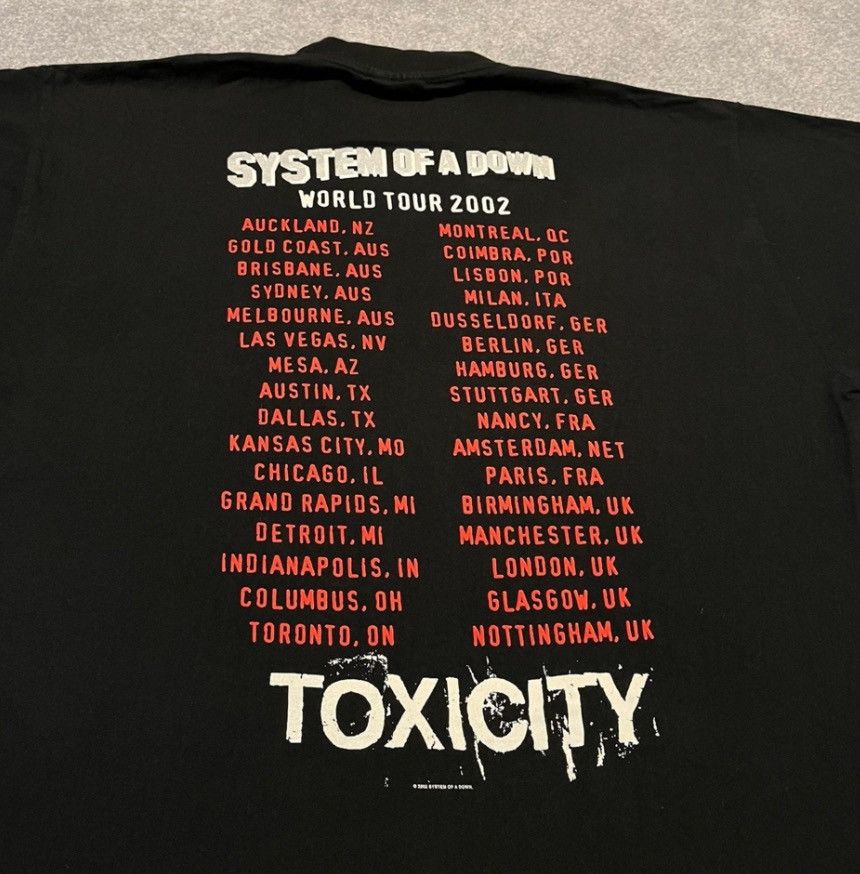 Band Tees Vintage 2002 System of a Down Toxicity World Tour Band Tee Size US XL / EU 56 / 4 - 4 Thumbnail