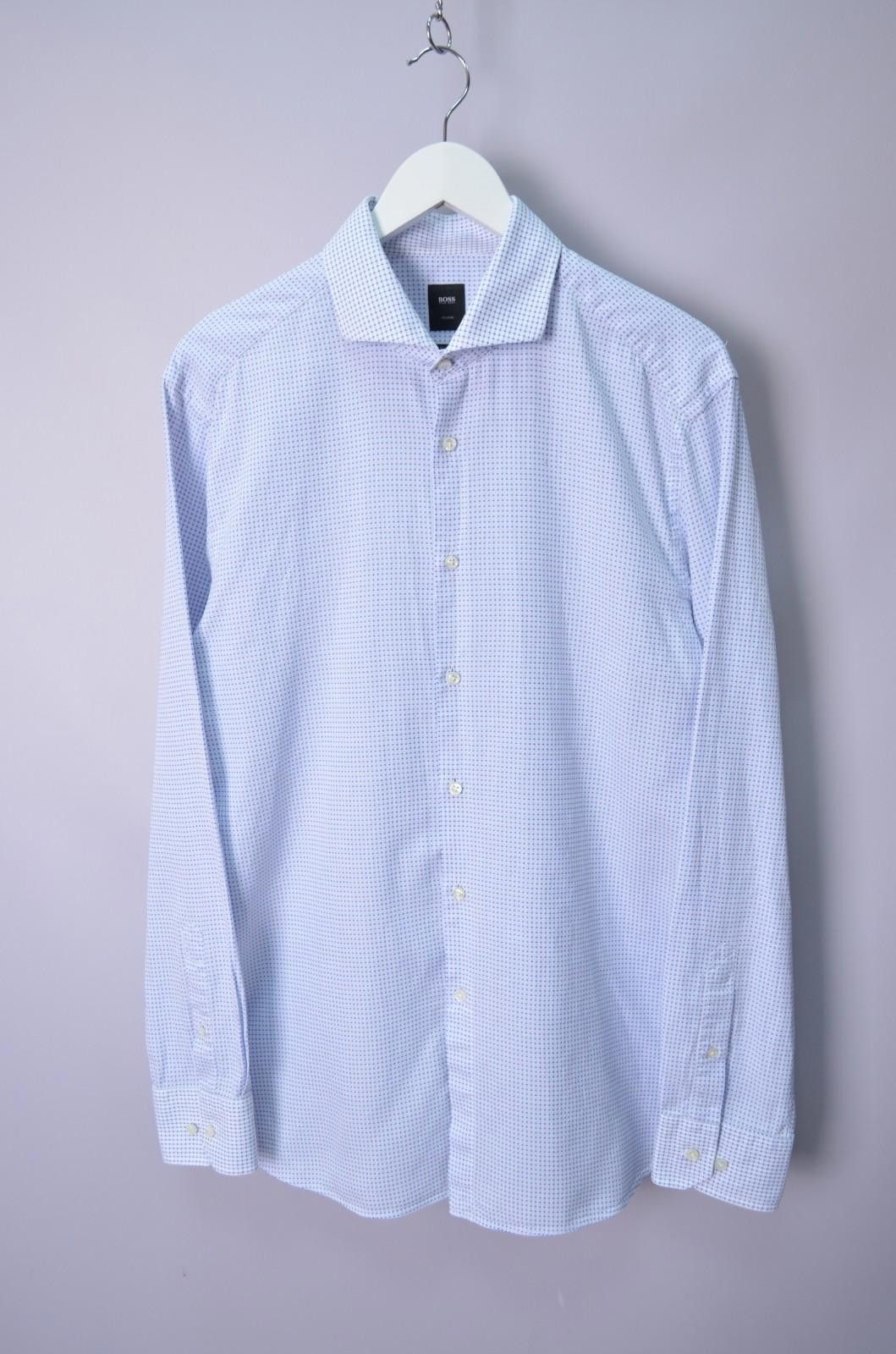 Hugo Boss Hugo Boss Mens T-Christo Blue L/S Dress Shirt Size 43 17 XL Size US XL / EU 56 / 4 - 1 Thumbnail