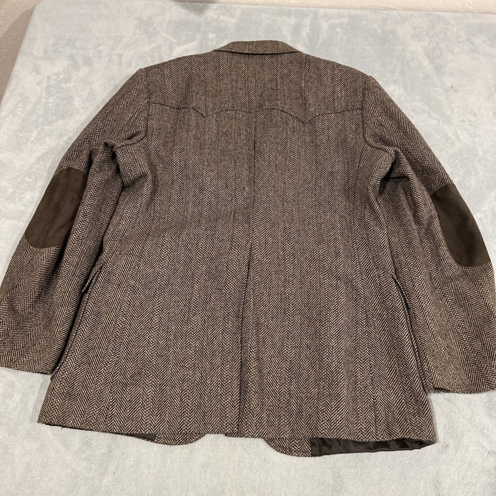 Levi's 80s USA Levis Western Blazer Coat Large Herringbone Size 36R - 14 Thumbnail