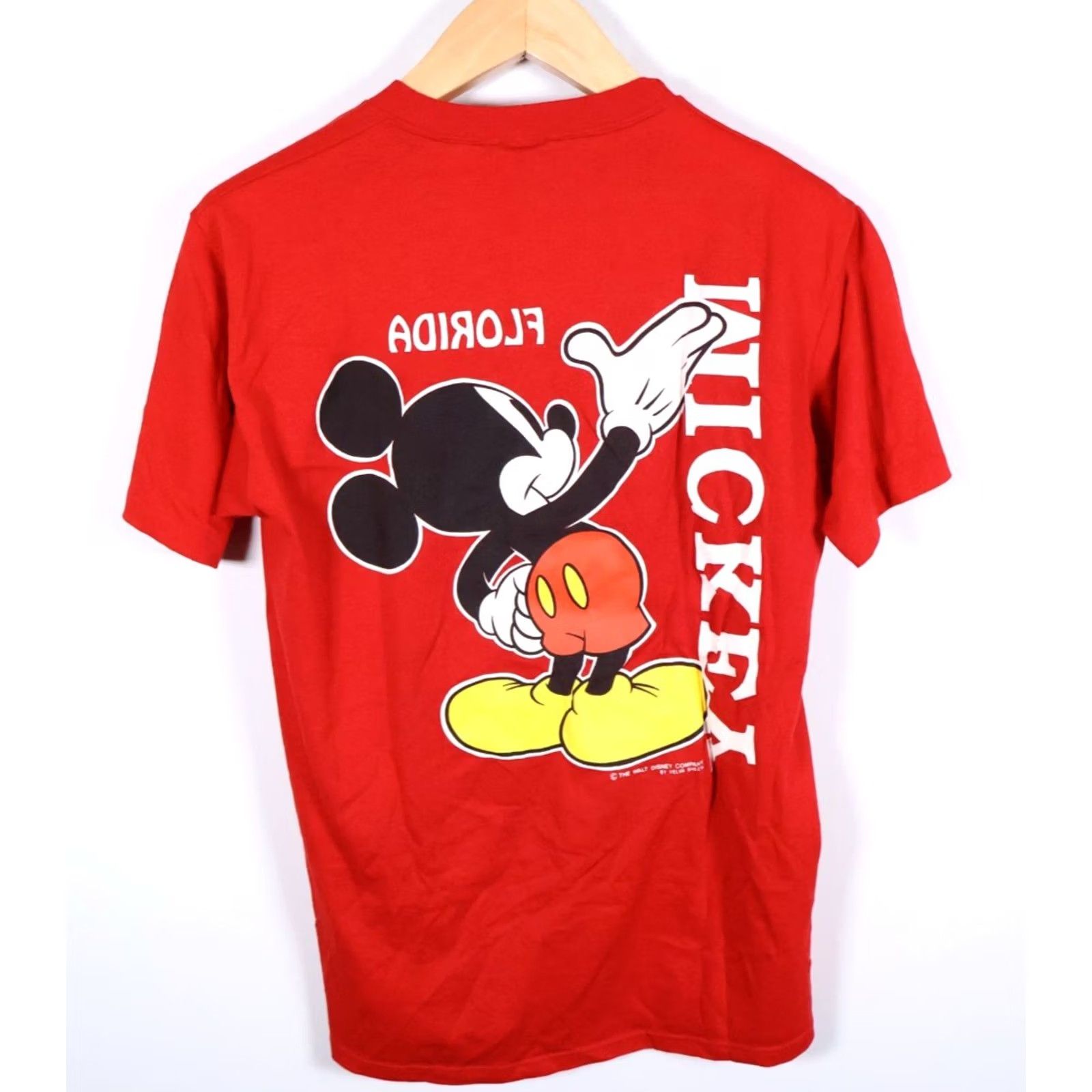 Jerzees VINTAGE 90s Mickey Mouse Florida T-Shirt Jerzees 50/50 Red Size US M / EU 48-50 / 2 - 2 Thumbnail