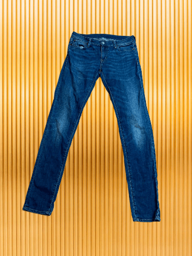 Polo Ralph Lauren × RRL Ralph Lauren Washed Blue Denim Slim Skinny Jeans Low Rise Size US 29 - 1 Thumbnail
