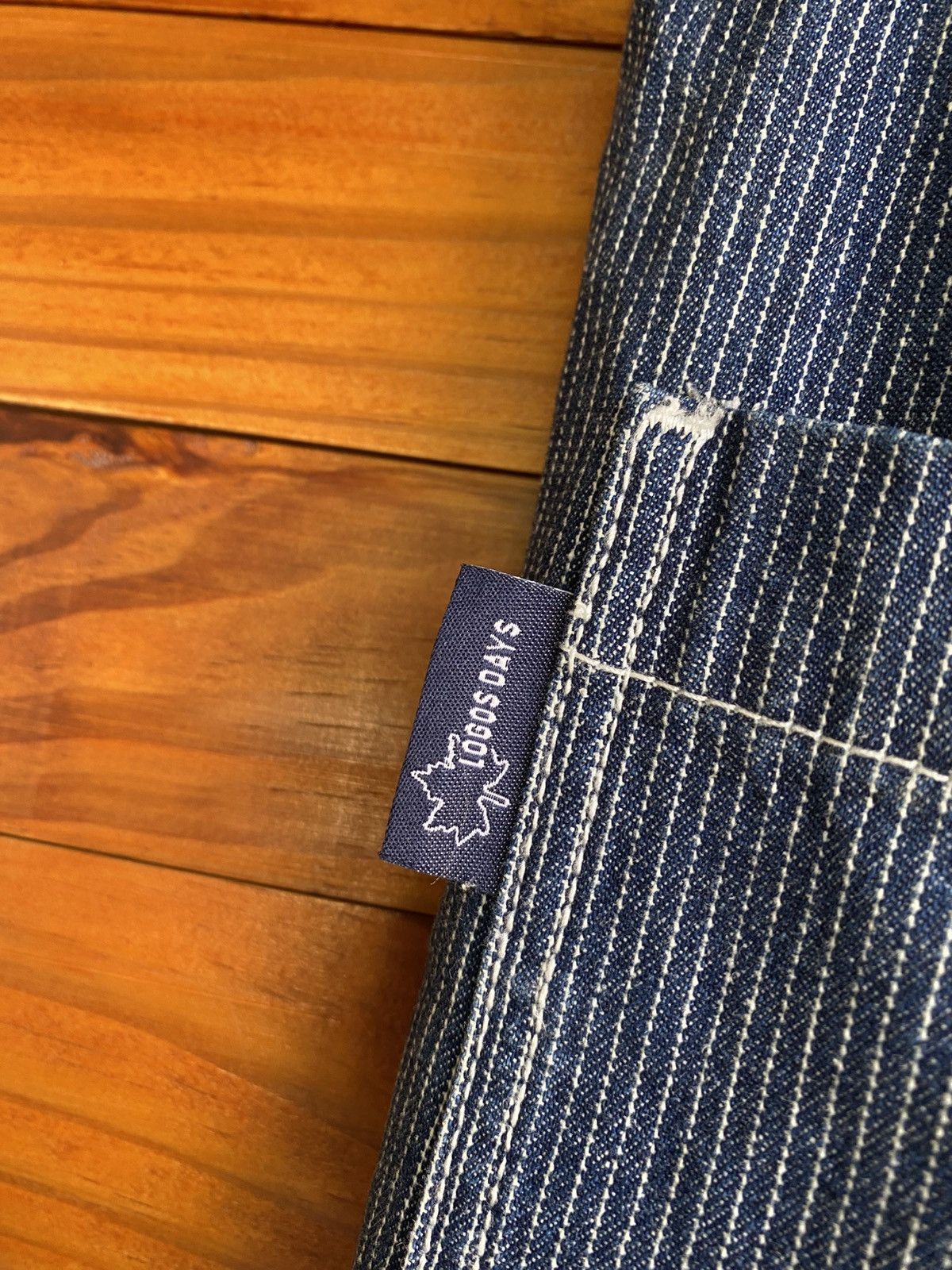 Japanese Brand LOGOS DAYS Hickory Stripe Denim Pants Wide Leg Jeans Size US 28 / EU 44 - 11 Thumbnail