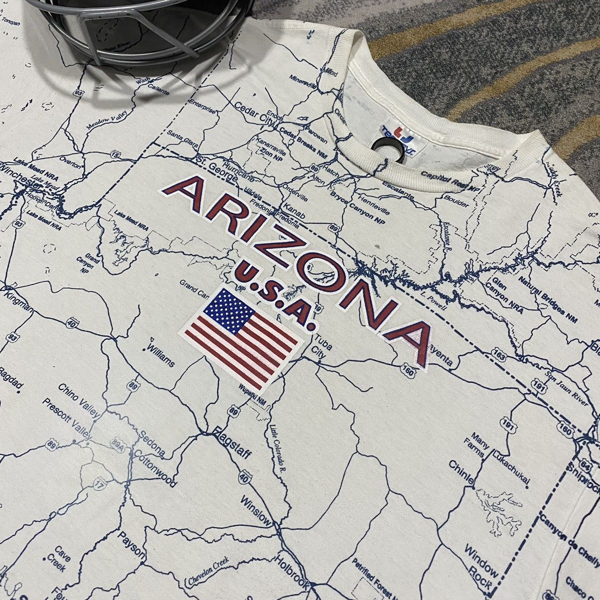 TEE JAYS × Vintage Arizona State Road Map AOP Shirt Size US XL / EU 56 / 4 - 3 Thumbnail