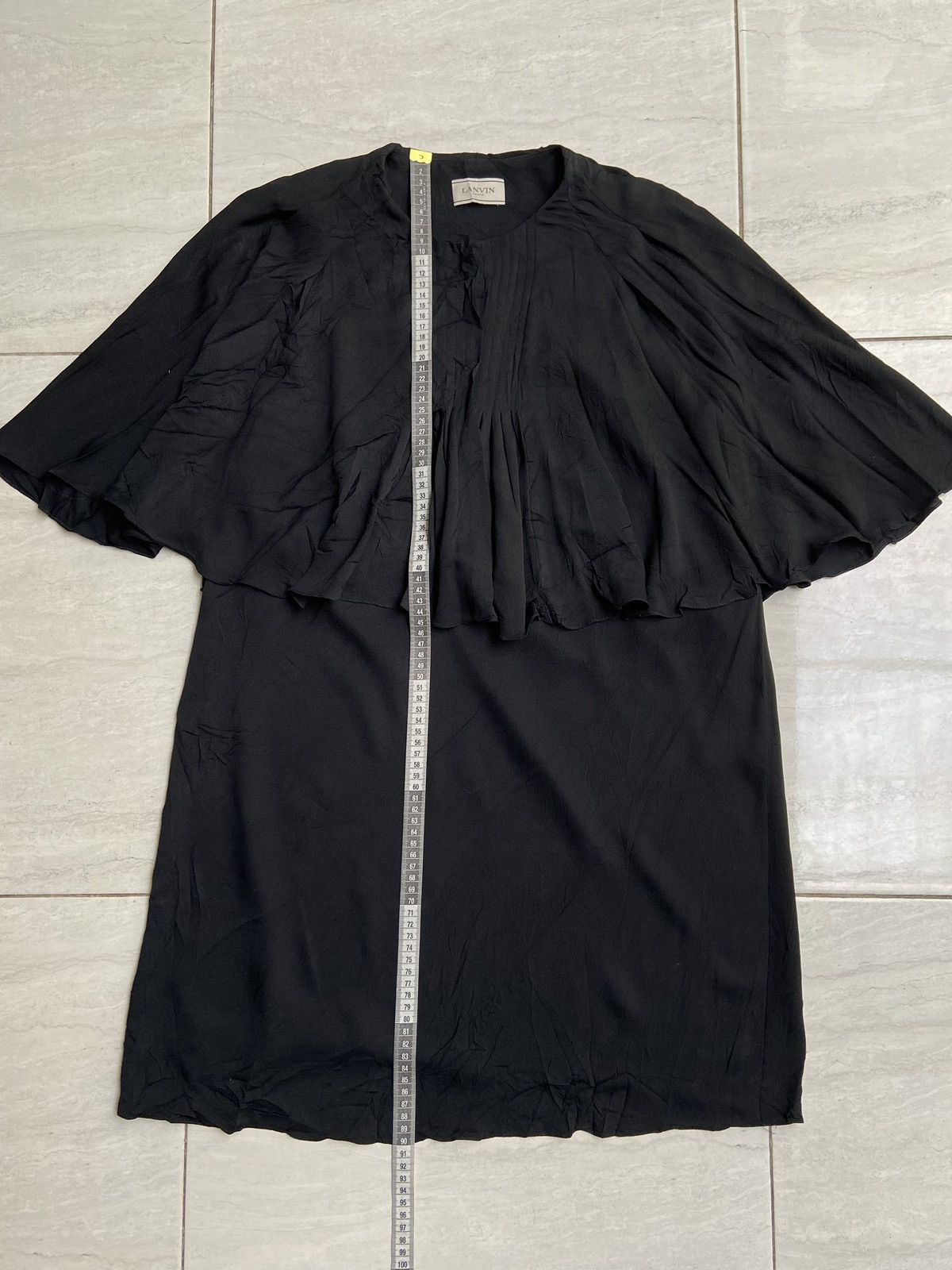 Lanvin LANVIN Black Midi Dress Size S / US 4 / IT 40 - 2 Thumbnail