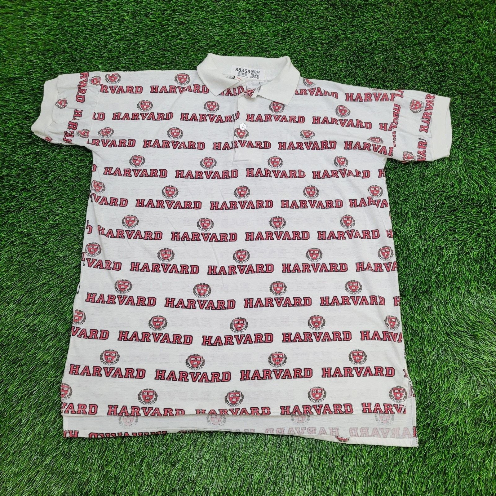 Other Vintage 90s Harvard University Polo Shirt 2XL 25x31 White Size US XXL / EU 58 / 5 - 1 Thumbnail