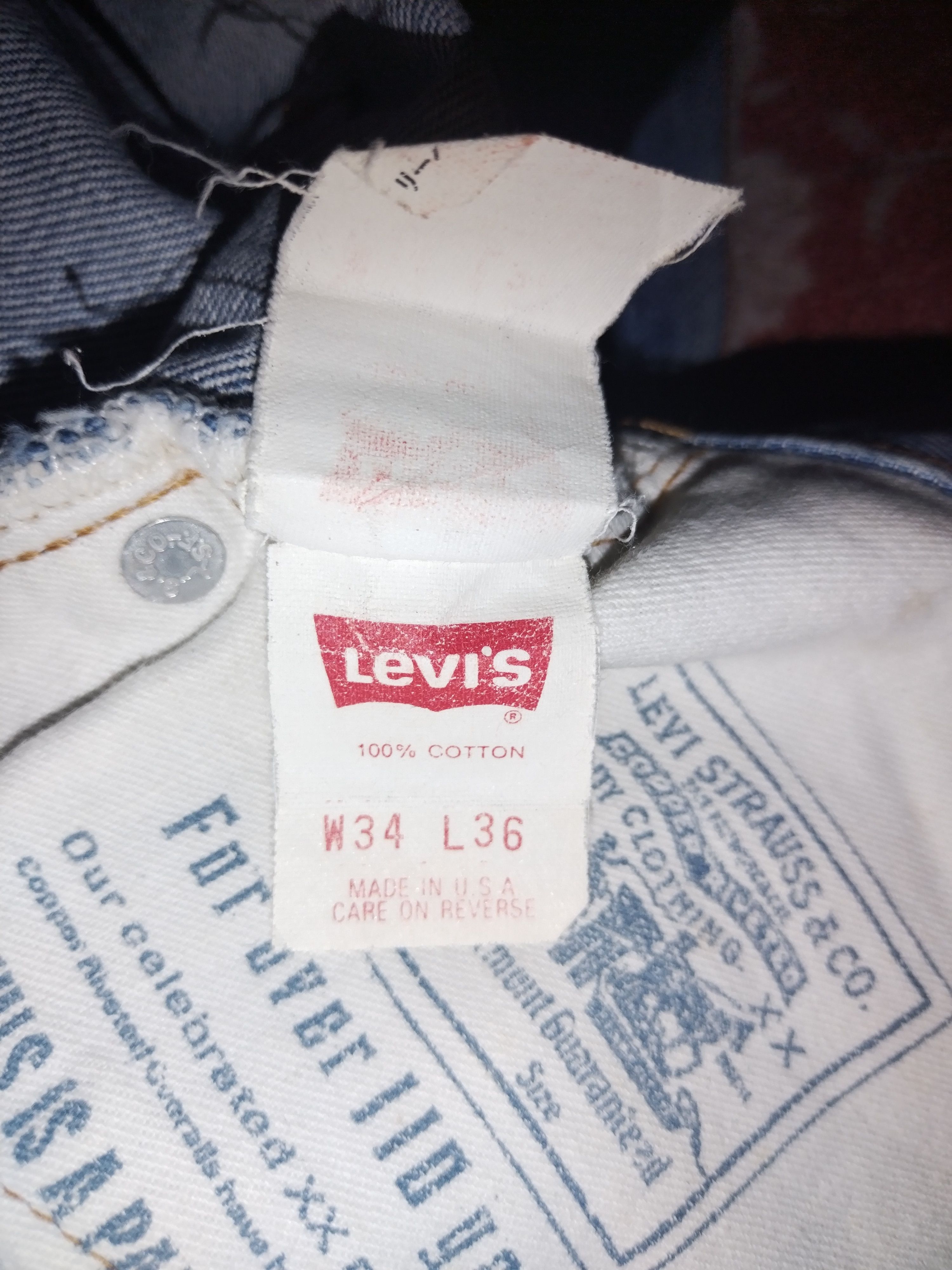 Levi's Vintage Jeans Levis Distressed 90s Cloth head Size US 34 / EU 50 - 6 Thumbnail